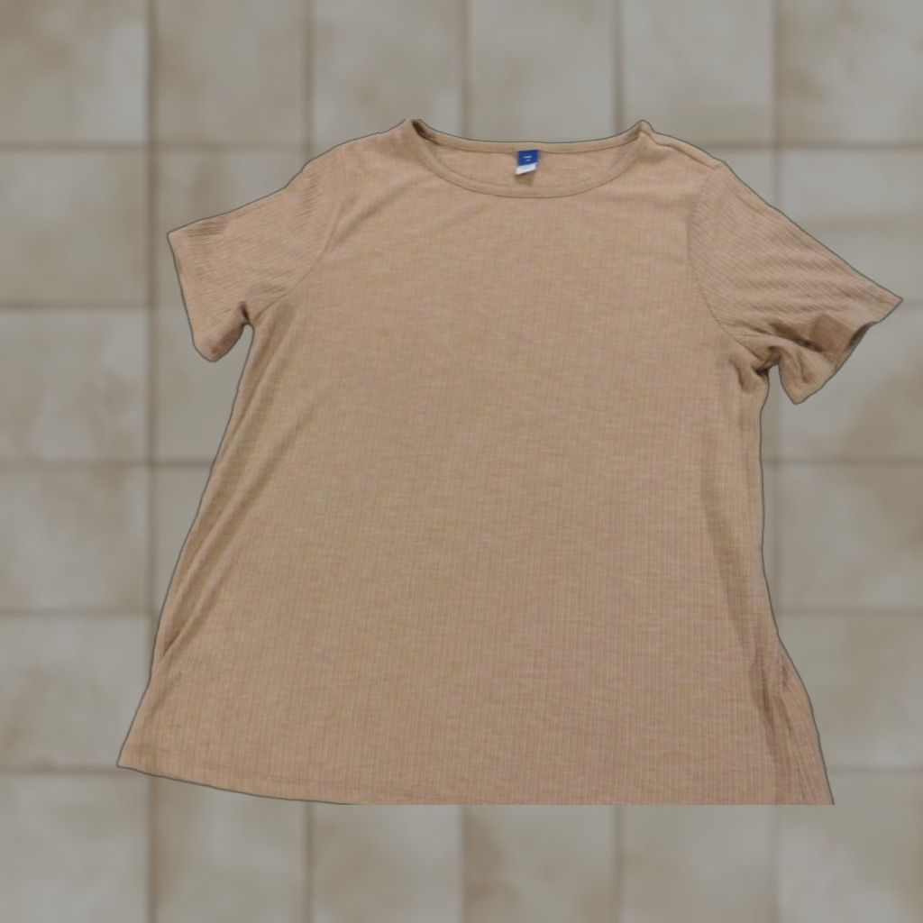 Old Navy Old Navy Blouse Shirt Brown Medium Womens Regular Size M Long Sleeve Round Neck Pullover Casual Stretch Button Modern Basic Size M / US 6-8 / IT 42-44 - 1 Thumbnail