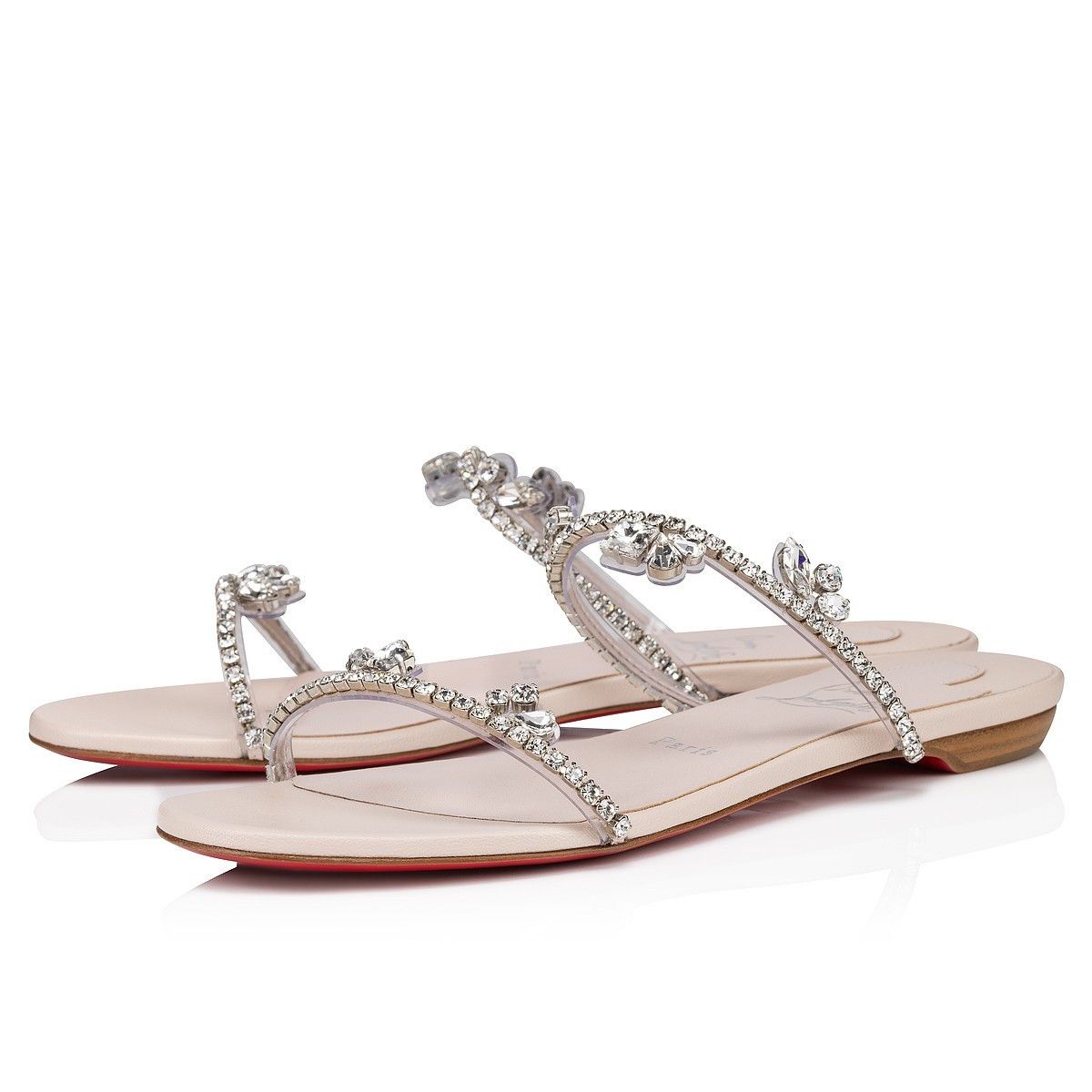 Christian Louboutin o1s1wg110125 Just Queenie Sandals in Silver Size US 8 / IT 38 - 1 Thumbnail