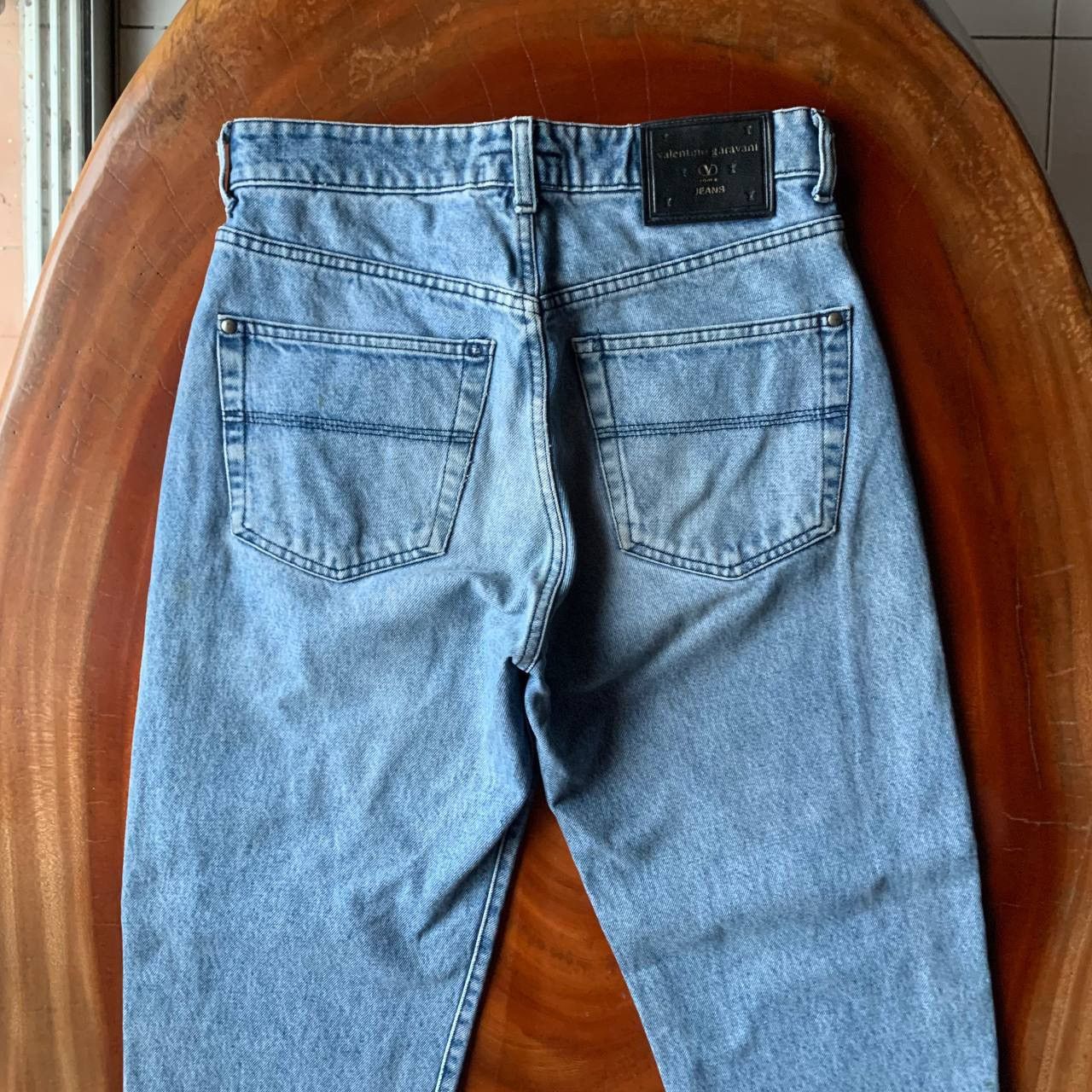 Valentino 💥 Rare 💥 90’s Valentino Garavani Earth Day Blue Denim Pants Size US 30 / EU 46 - 4 Thumbnail