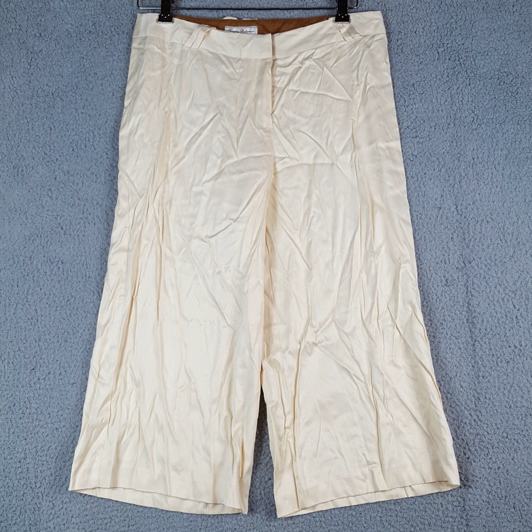 Tommy Bahama VINTAGE Y2K Silk Wide Leg Capris Women's Size 8 Capri Pants 2000s Relaxed Fit Size 24" / US 00 / IT 34 - 2 Thumbnail