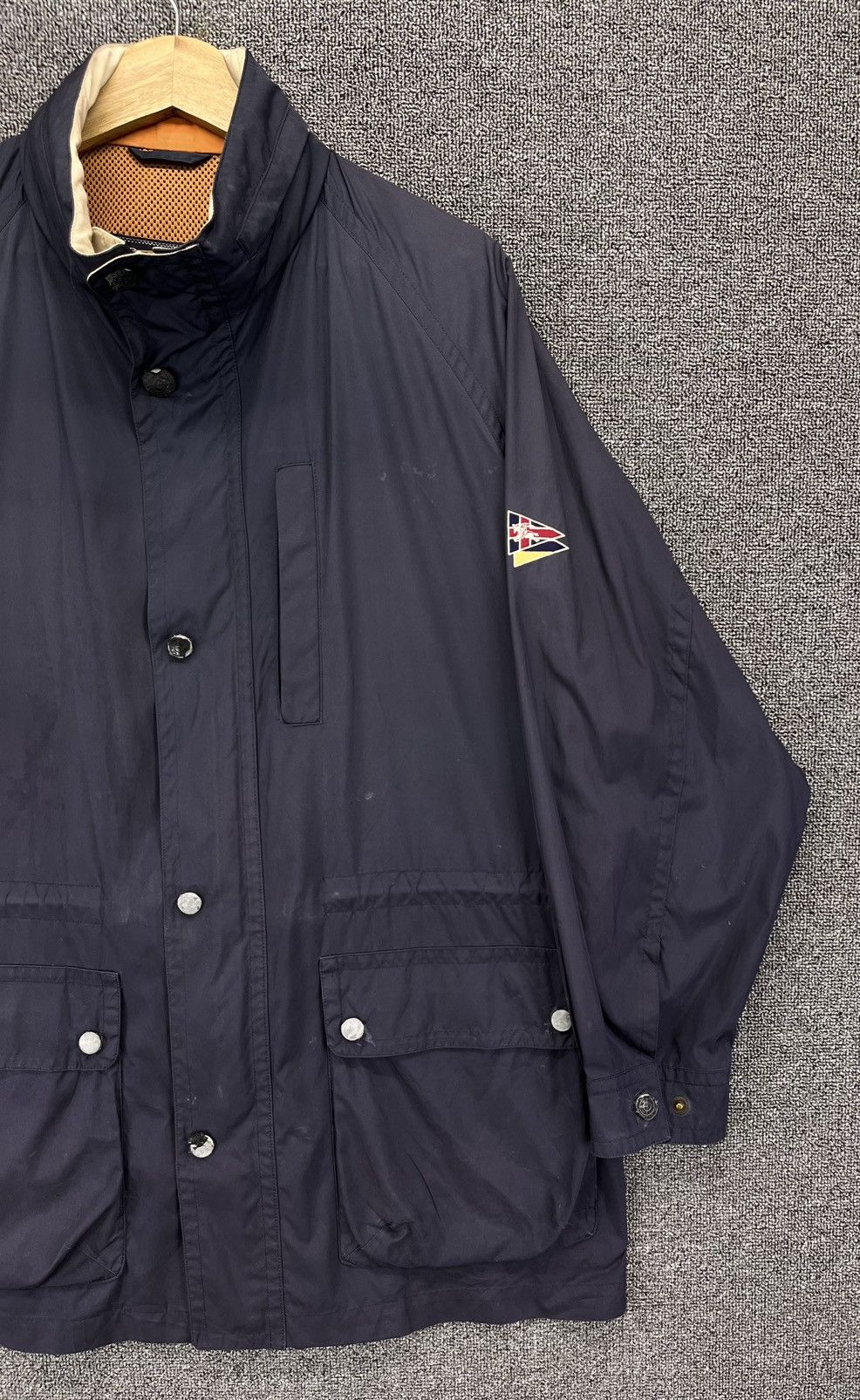 Burberry Vintage 90s Burberry Luxury Rare Zip Up Trashed Jacket Size US M / EU 48-50 / 2 - 4 Thumbnail