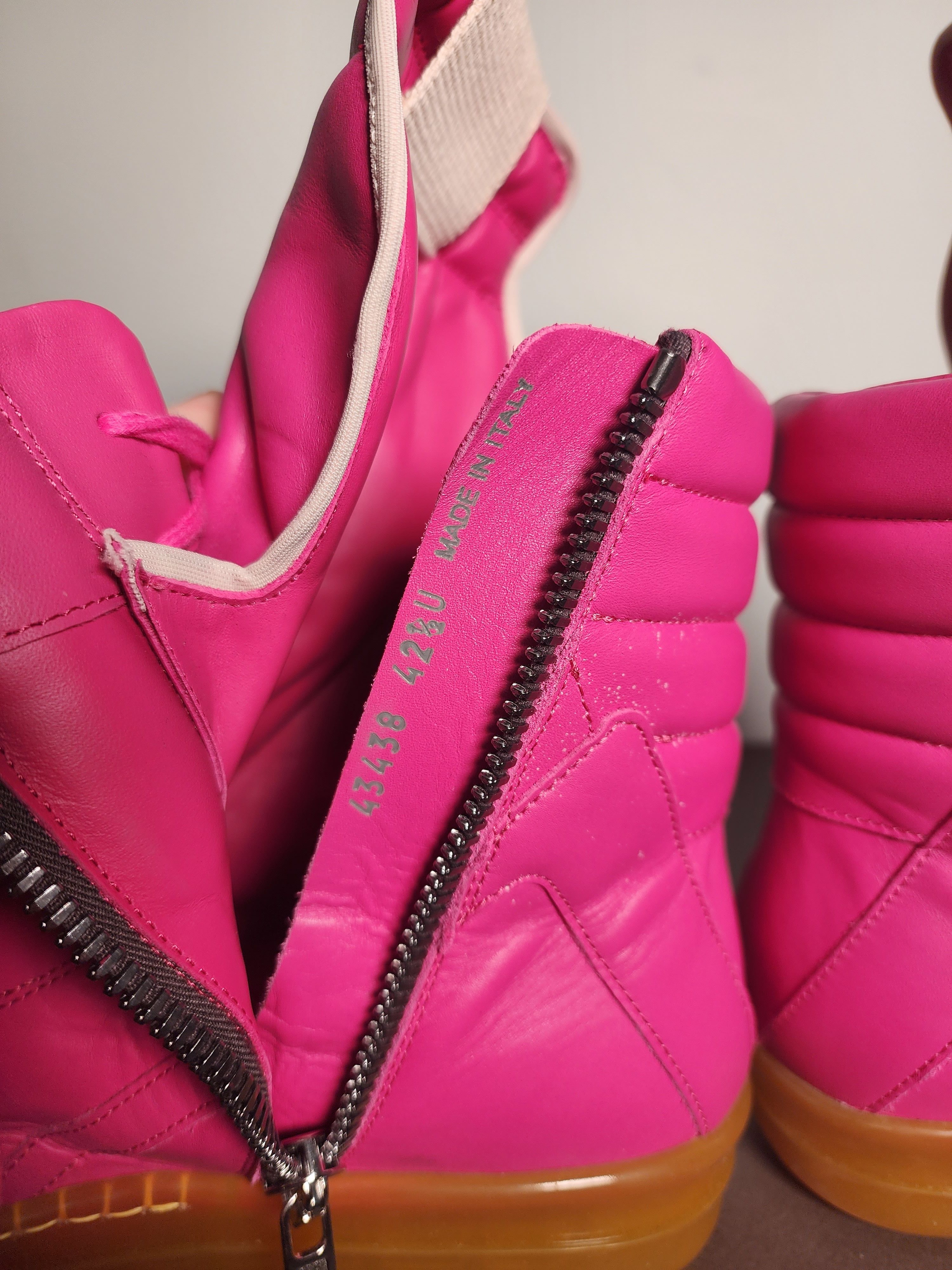 Designer Rick Owens Geobasket Pink Yellow Lemon Sole SS23 EDFU Size US 9.5 / EU 42-43 - 9 Thumbnail