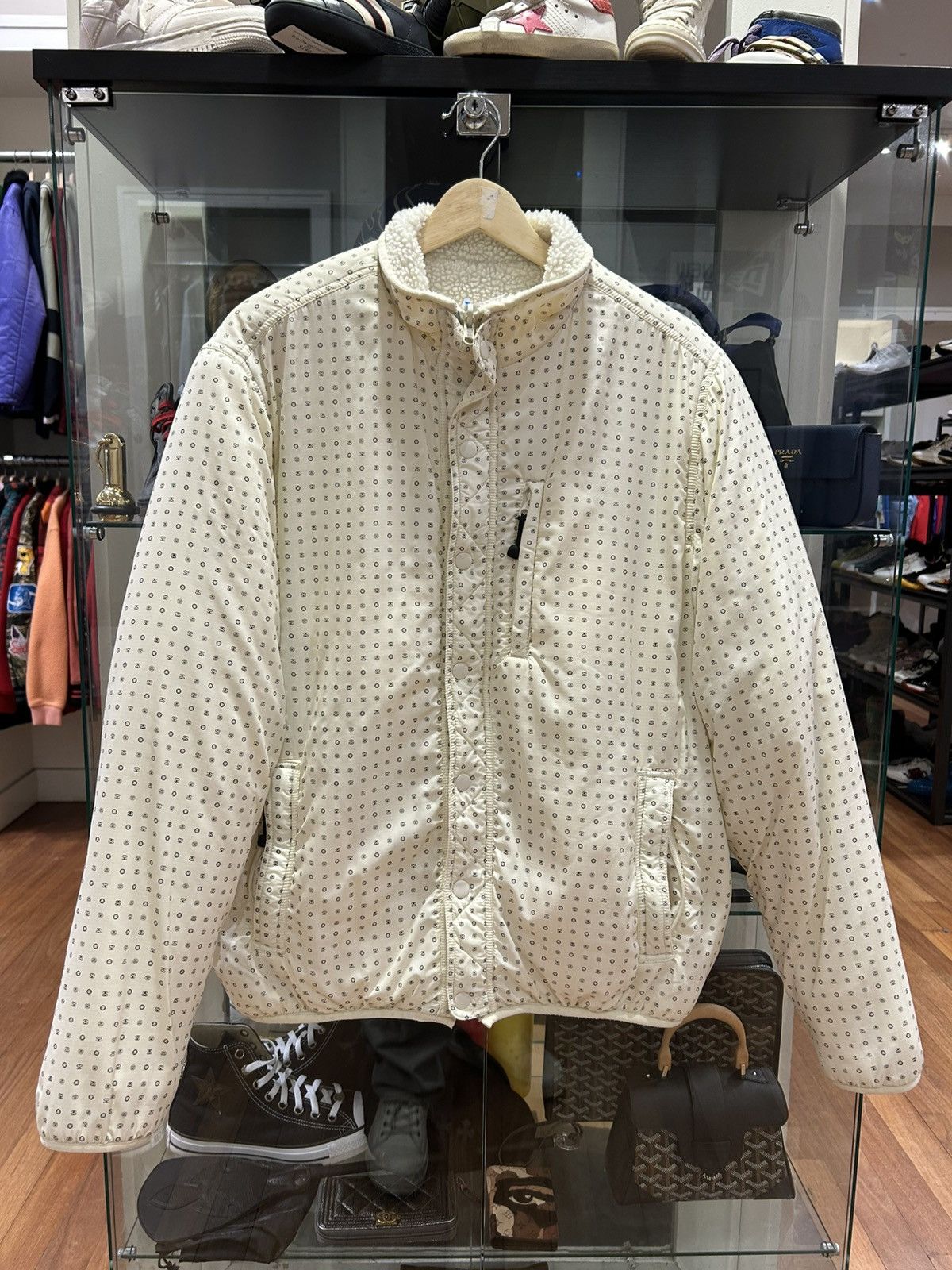 Stussy Monogram Logo Reversible Sherpa Jacket