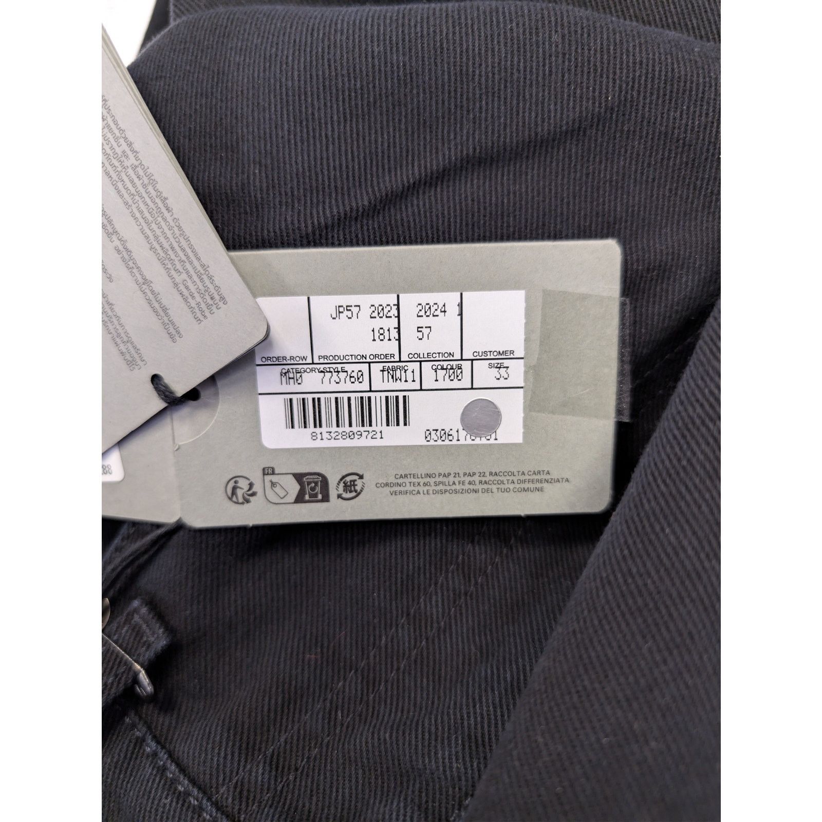 Balenciaga o1rshd1 Straight-Leg Flared Denim Jeans in Peach Pitch Black Size US 33 - 23 Thumbnail