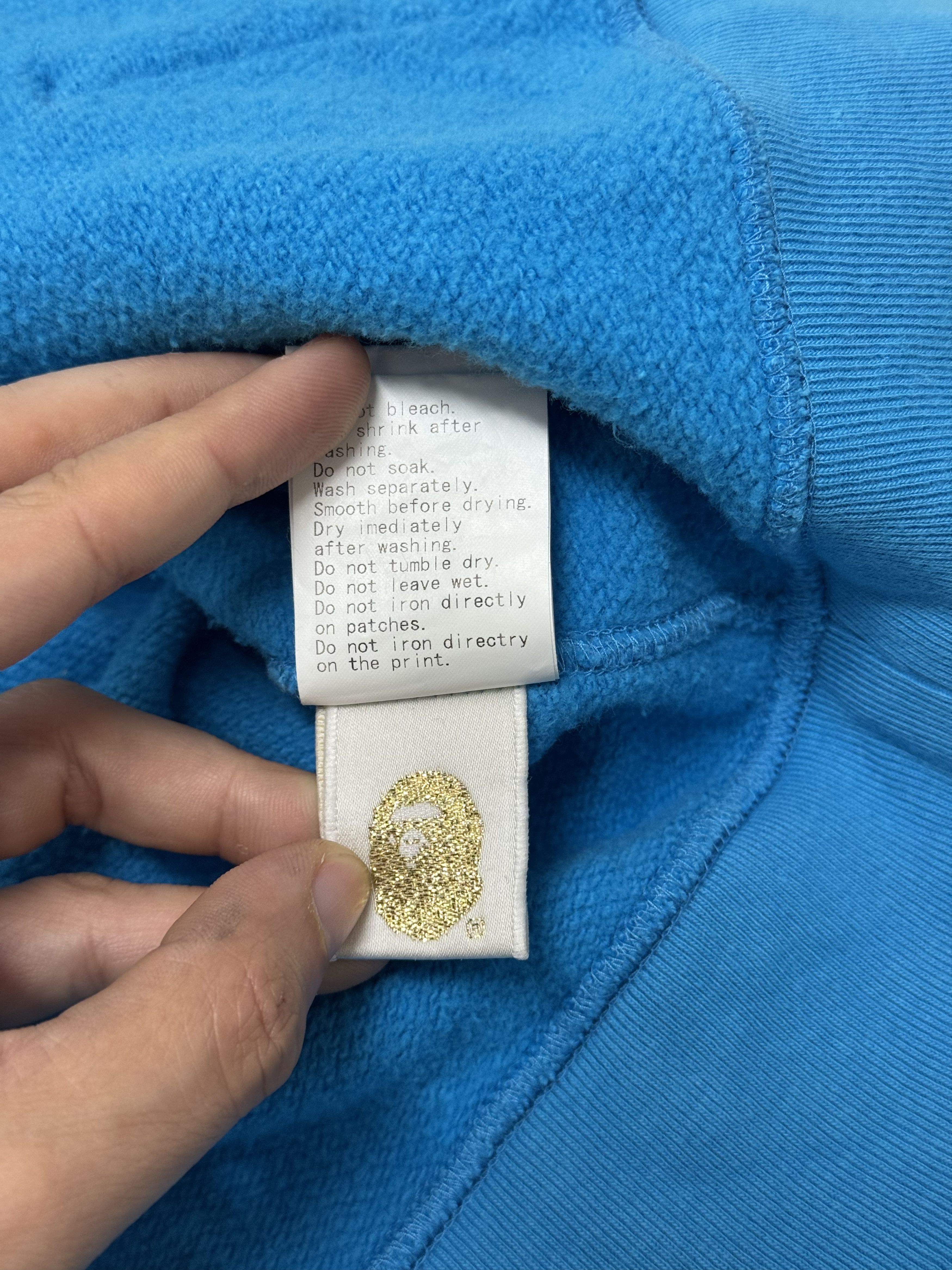 Bape Bape Light Blue Shark Full Zip Hoodie Mens Extra-Large Size US XL / EU 56 / 4 - 11 Thumbnail