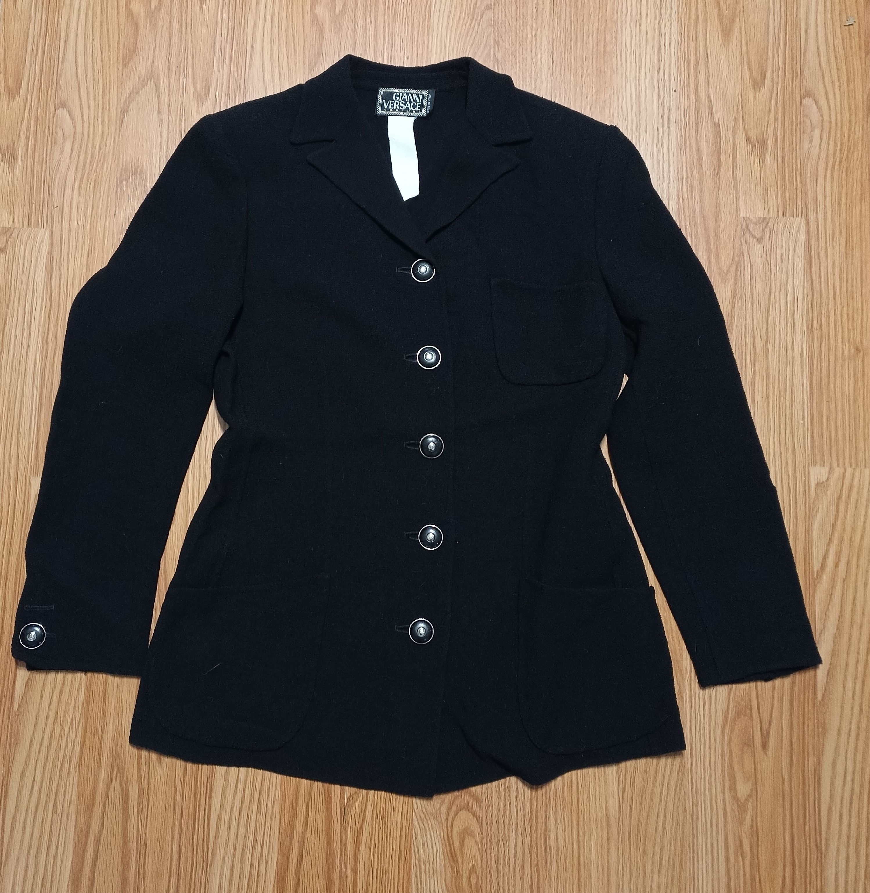 Versace Gianni Versace Couture Black Wool Vintage Blazer Jacket IT44 Size M / US 6-8 / IT 42-44 - 5 Thumbnail