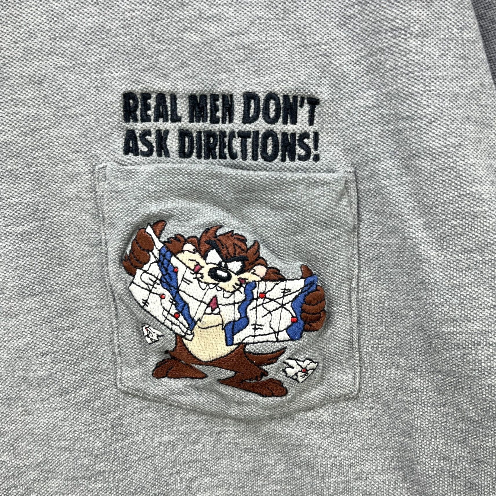 Vintage VINTAGE Looney Tunes Taz Pocket T-Shirt Mens 2XL Gray 90s Vintage T-Shirt Real Men Men’s 2XL Size US XXL / EU 58 / 5 - 3 Thumbnail