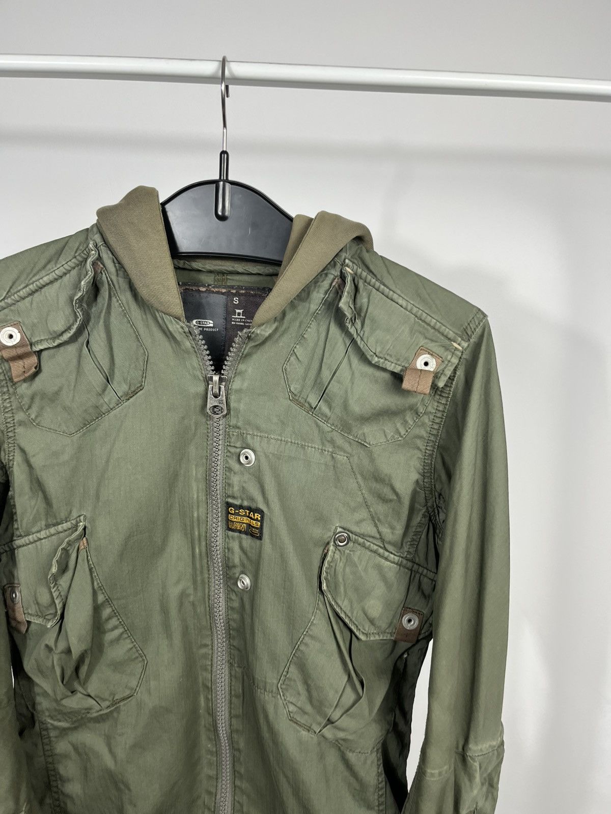 G-Star G Star RAW Green Military Hooded Jacket Zip Up Size S Size US S / EU 44-46 / 1 - 3 Thumbnail
