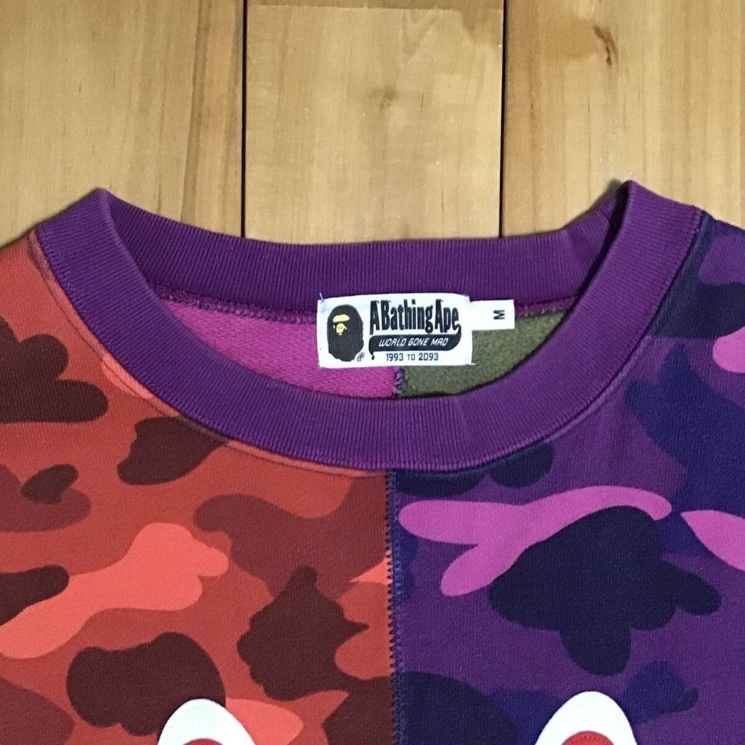 Bape BAPE Mix camo shark sweat shirt a bathing ape Size US M / EU 48-50 / 2 - 4 Thumbnail