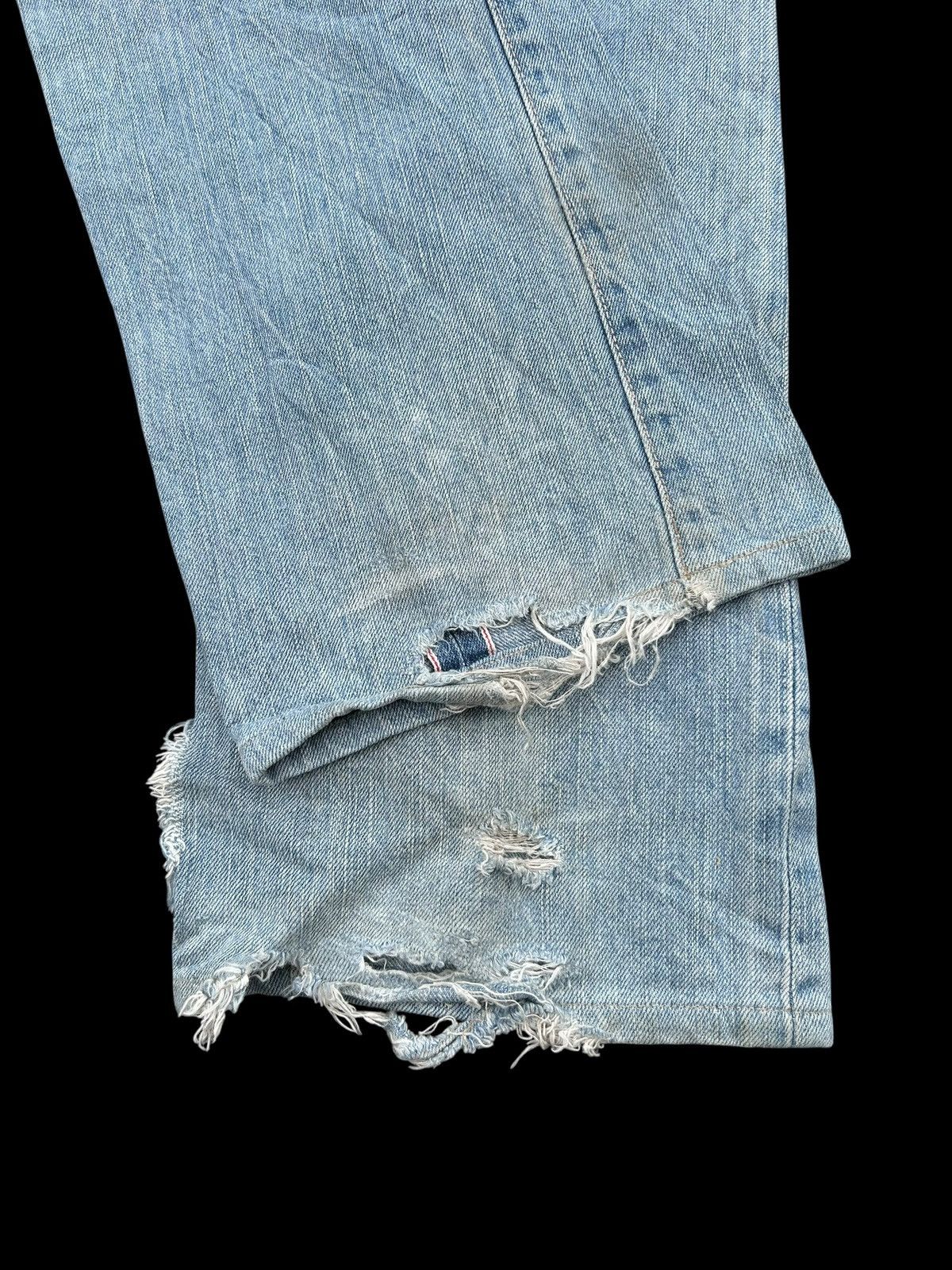 Edwin × If Six Was Nine × Kapital Flare💥Edwin Selvedge Distressed Japanese Punk grunge denim Size US 31 - 14 Thumbnail