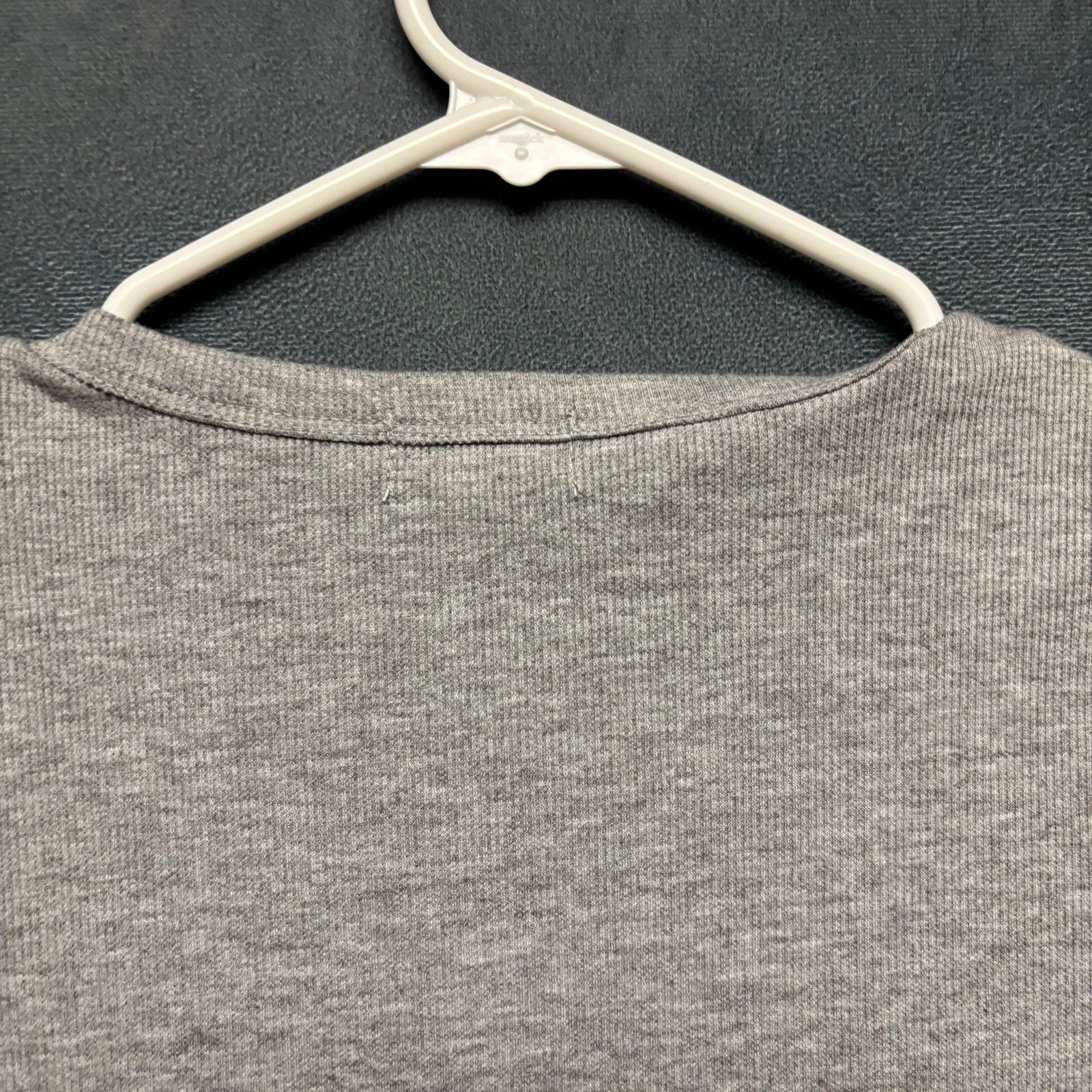 Other Faded Rose Essentials Ribbed Rhinestone Cross Tee Gray Large Size L / US 10 / IT 46 - 6 Thumbnail