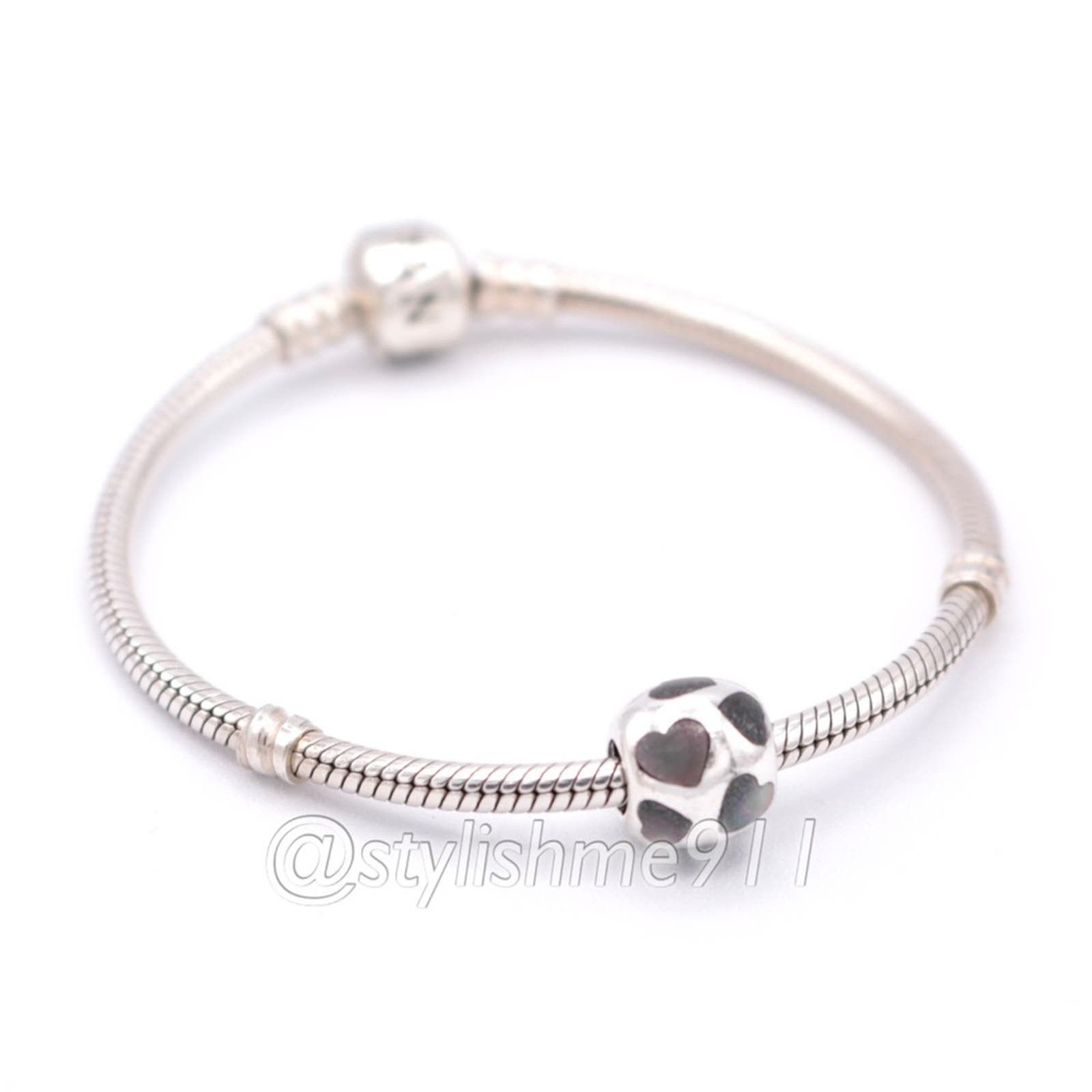 pandora Authentic PANDORA Love Me Black Mother of Pearl Charm Size ONE SIZE - 5 Thumbnail