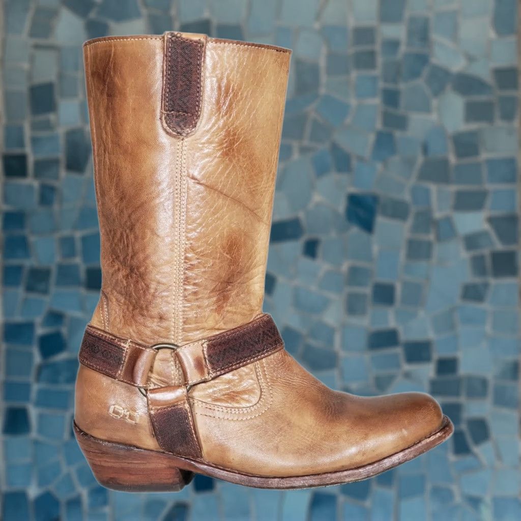 Bed Stu Bed Stu Cobbler Series Harness Moto Boots Antiqued Cognac Leather Women's US 8.5 Size US 9 / IT 39 - 1 Thumbnail