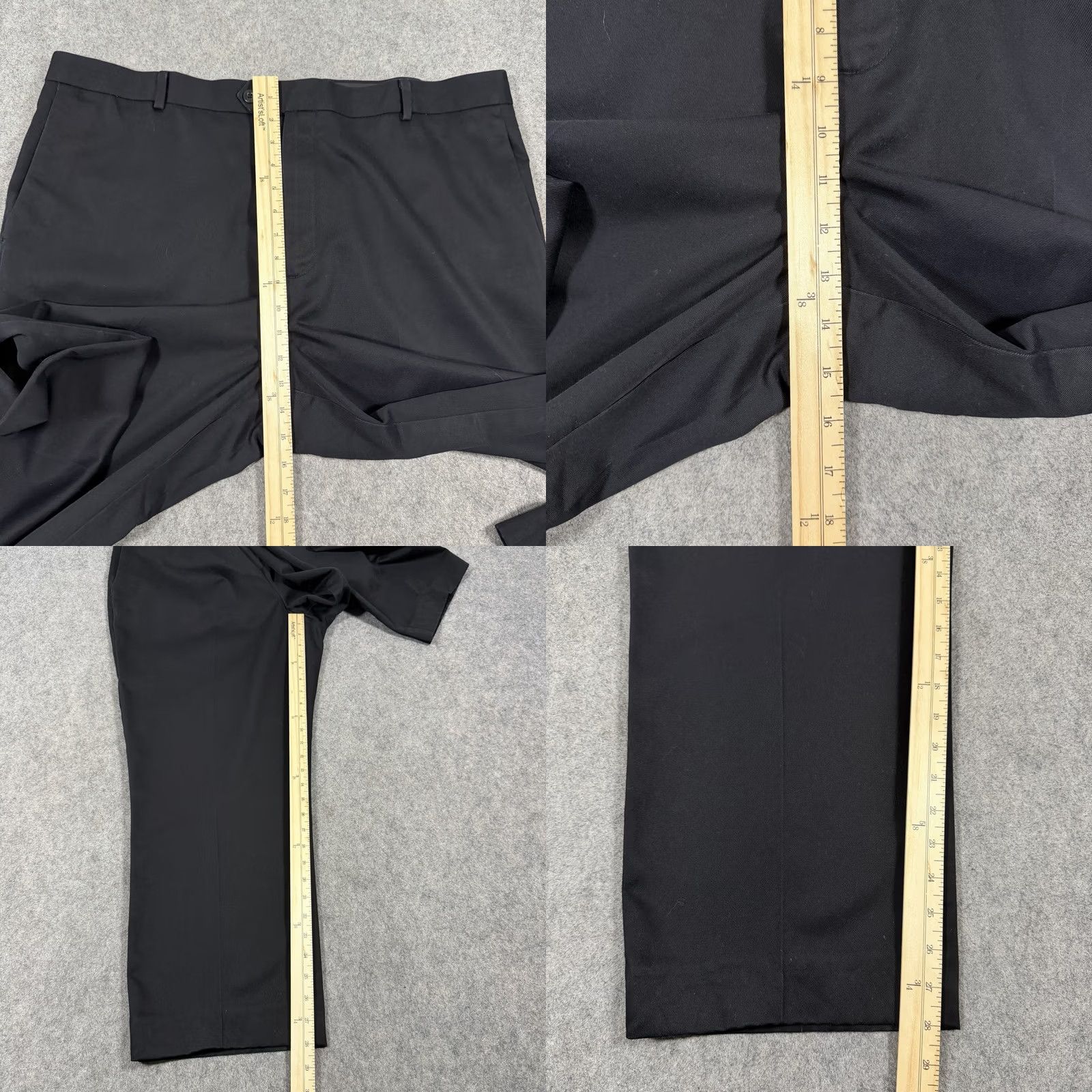 Dockers DOCKERS Pants Mens 40x30 Black Classic Khakis Straight Front 41x28 Inseam 28" Twill, Button Zip, Relaxed Fit Vintage No Size US 40 / EU 56 - 9 Thumbnail