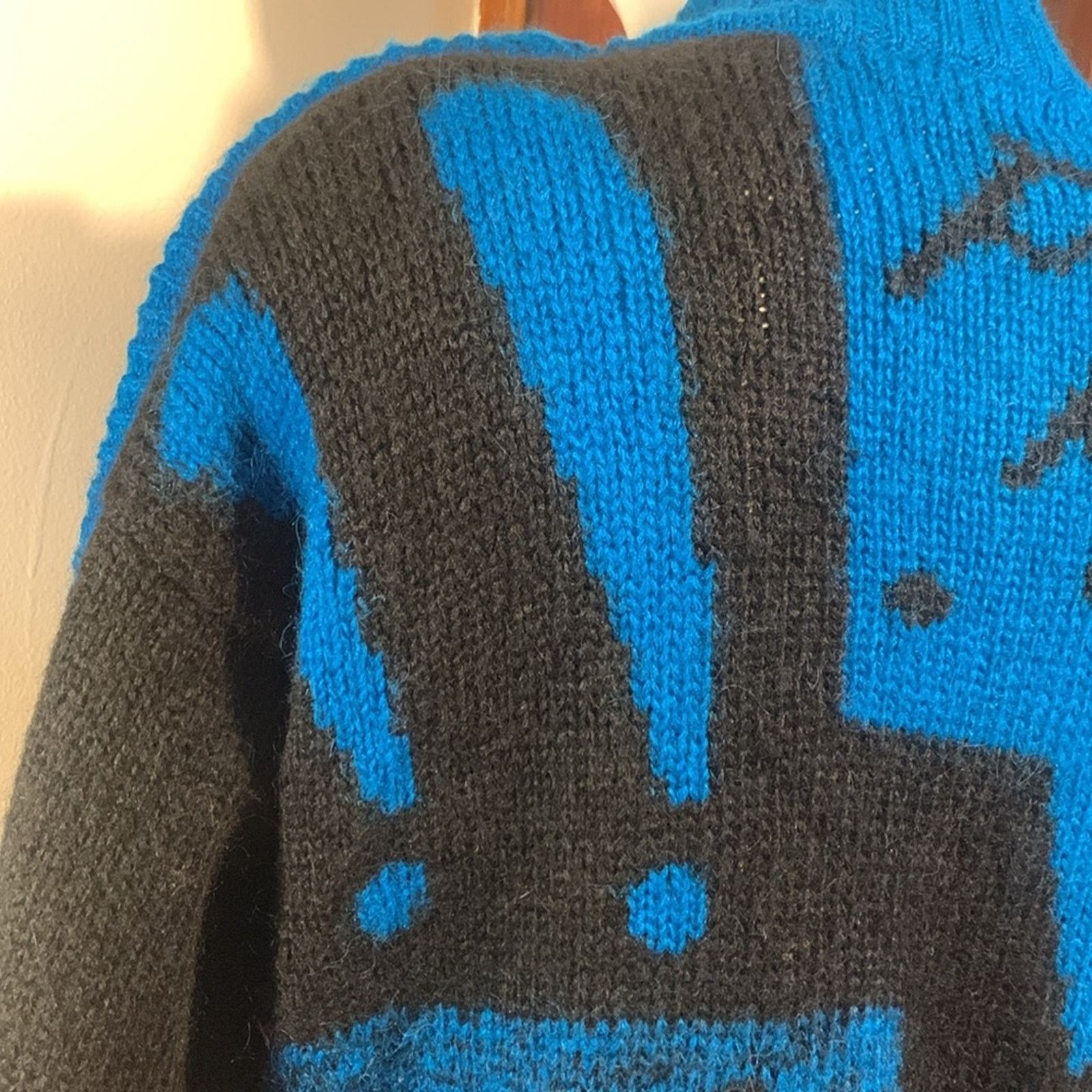 Vintage 80’s Phidias Paris cocoon handknit bold graphics cardigan Size XL / US 12-14 / IT 48-50 - 8 Thumbnail