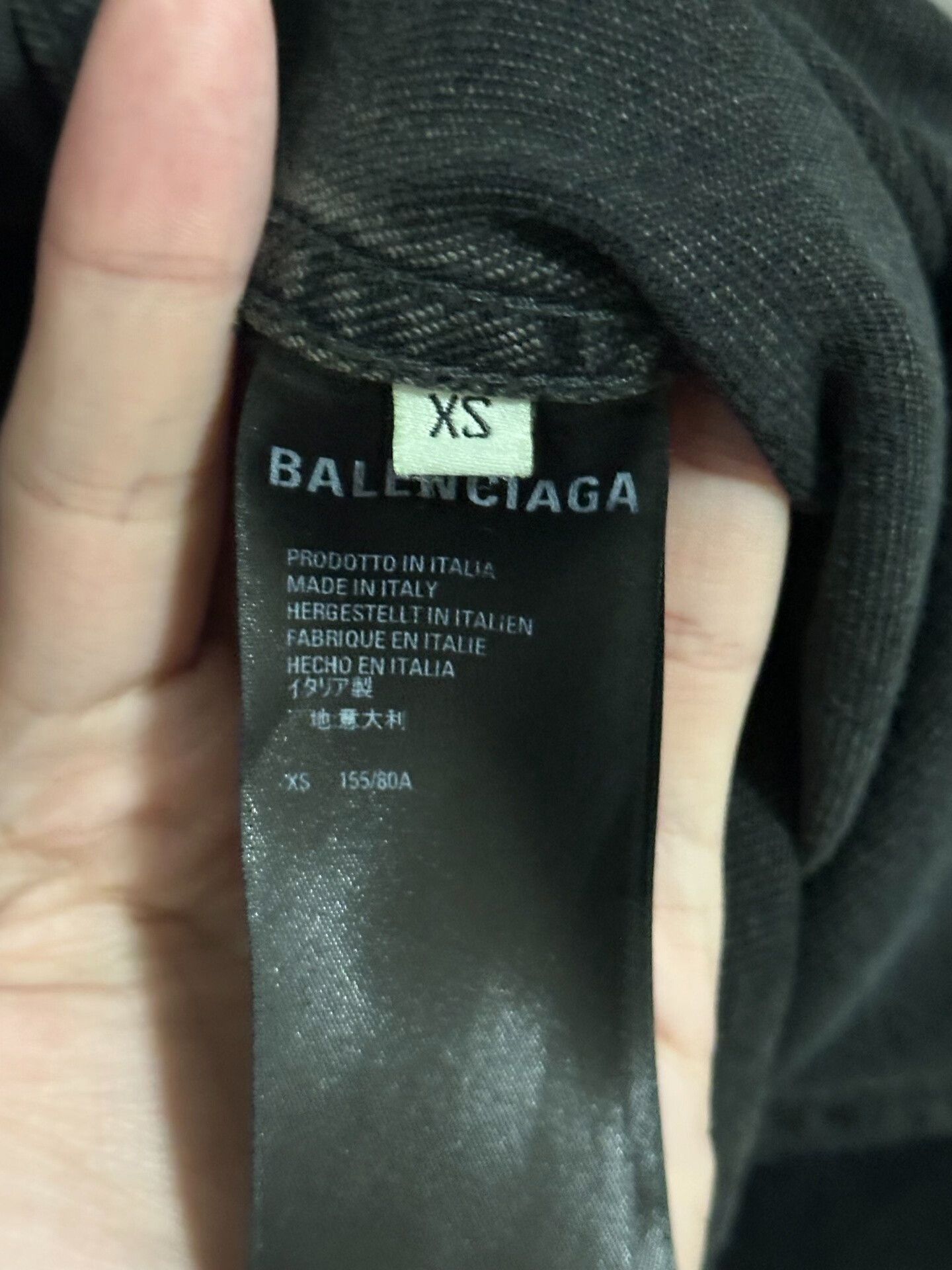 Balenciaga black denim jacket with graffiti design Size US XS / EU 42 / 0 - 3 Thumbnail