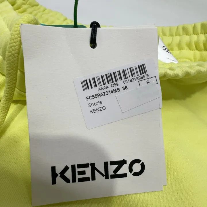 Kenzo KENZO SS22 Yellow Logo Print Casual Shorts -2507 Size US 27 - 6 Thumbnail