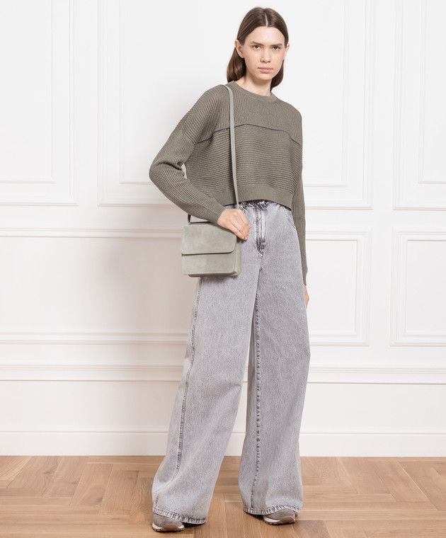 Brunello Cucinelli o1y0825 Crewneck Sweater in Military Green Size M / US 6-8 / IT 42-44 - 5 Thumbnail