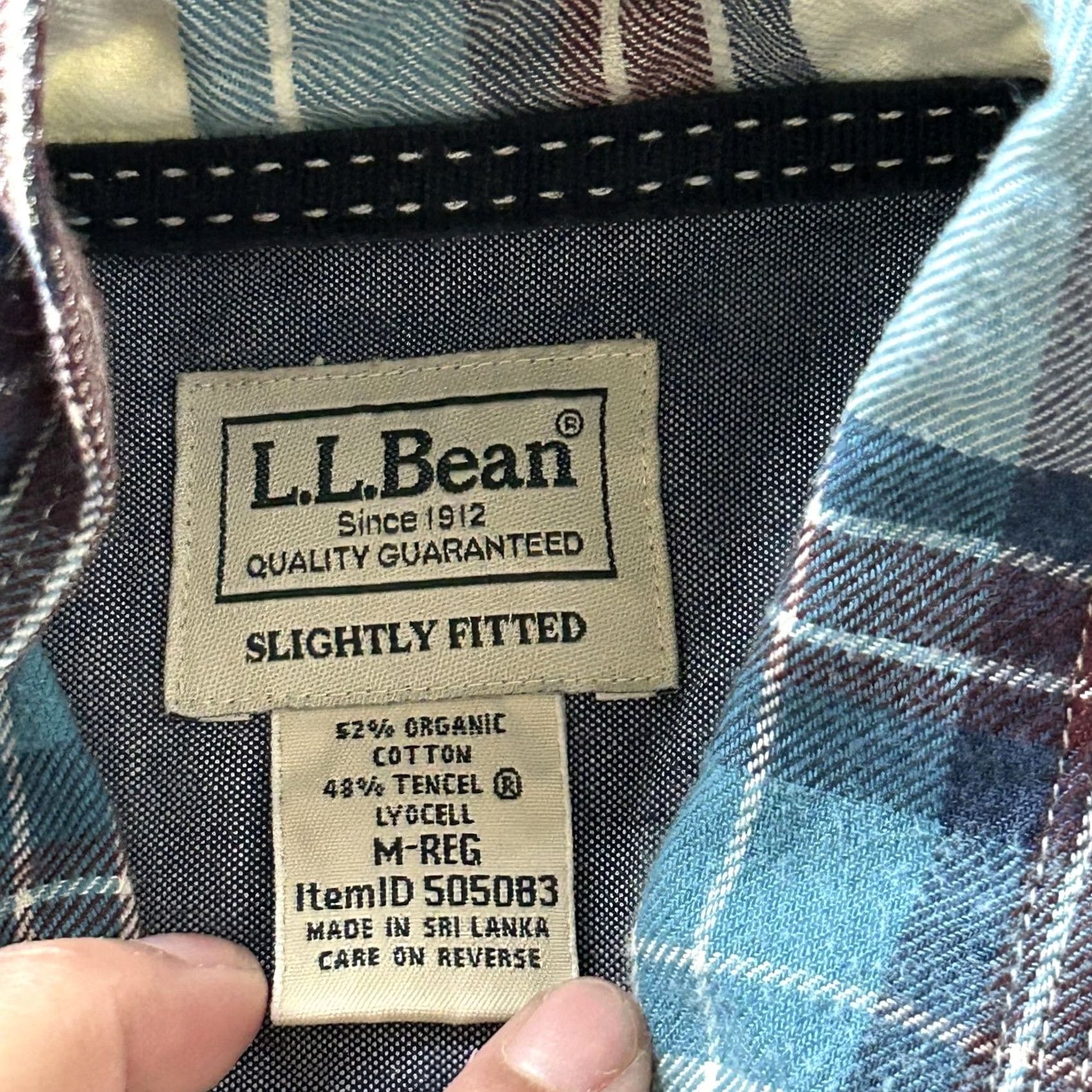 Vintage L.L.Bean Flannel Shirt Mens Medium Blue Plaid Long Sleeve Button Up Workwear Size US M / EU 48-50 / 2 - 3 Thumbnail