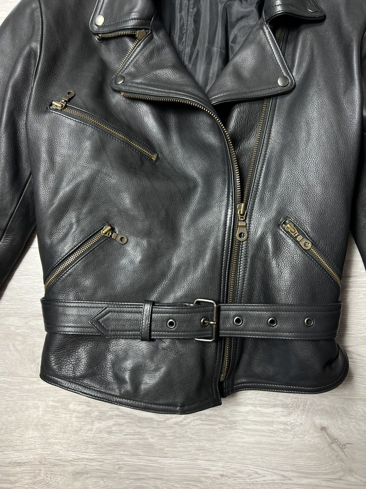 Genuine Leather Vintage Belo Heavyweight Biker Leather Jacket Rock Punk Size US M / EU 48-50 / 2 - 8 Thumbnail