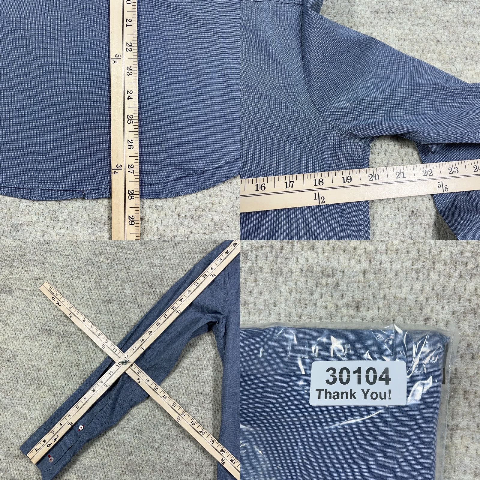 UNTUCKit UNTUCKit Shirt Men Medium Blue Button Up Slim Fit Dress Casual Cotton Pocket Shirt Size US M / EU 48-50 / 2 - 8 Thumbnail