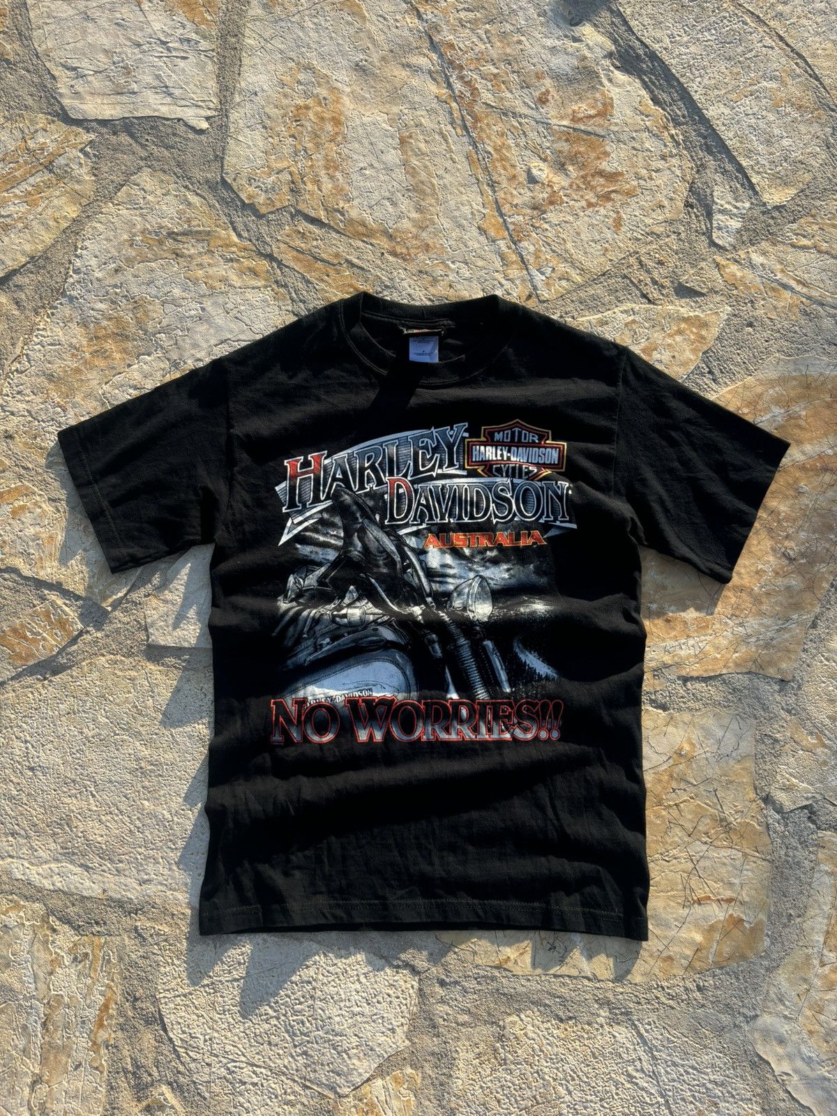 Harley Davidson × Vintage 2000s Vintage T Shirt Tee Moto Harley Davidson Y2K Graphic Size US S / EU 44-46 / 1 - 2 Thumbnail