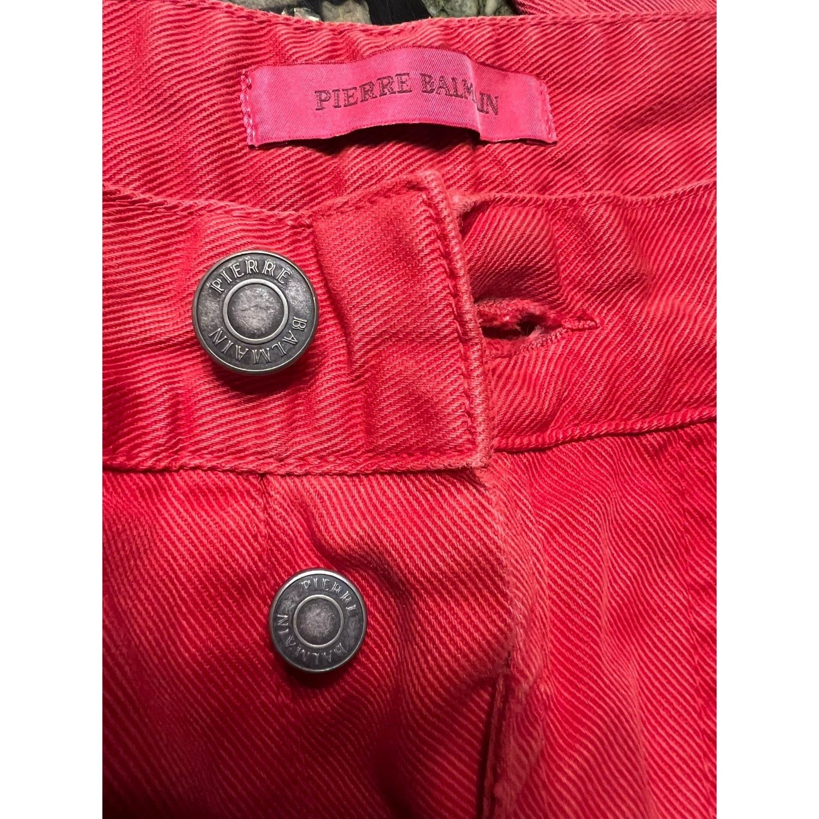 Pierre Balmain Pierre Balmain Red Jeans Waist 36" Size 36-50 Size US 36 / EU 52 - 6 Thumbnail