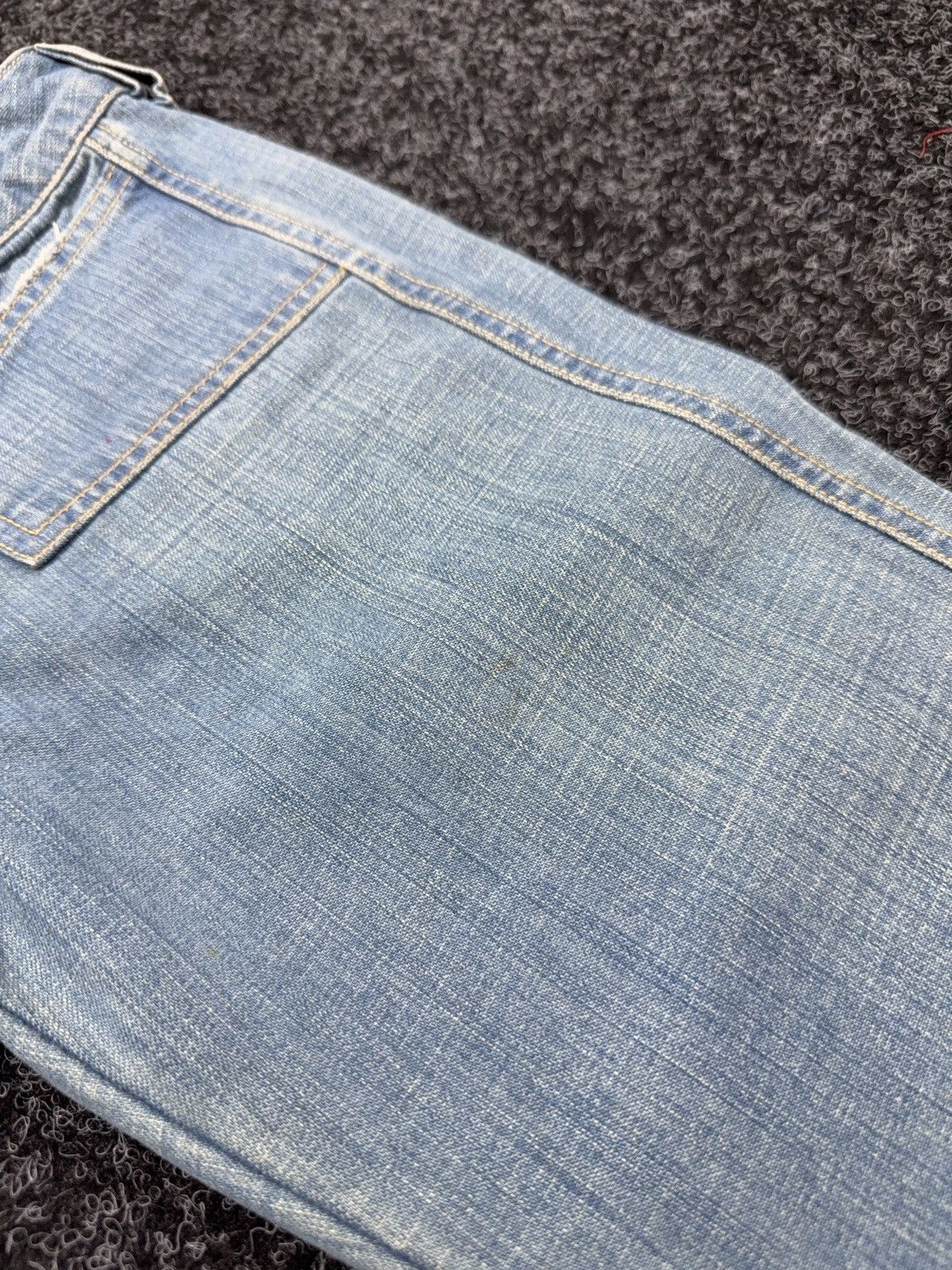 Diesel 90s Retro Diesel P-Hush Y2K Low Rise Flared Denim Jeans Size 27" / US 4 / IT 40 - 10 Thumbnail