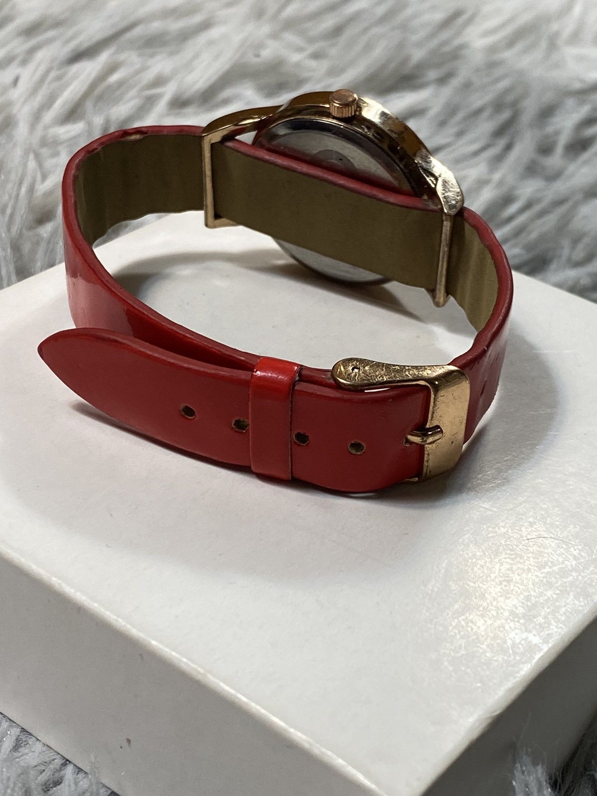 Japanese Brand × Jewelry × Vintage Heart-Shaped Red Strap Quartz Watch | Japanese Brand Size ONE SIZE - 6 Thumbnail