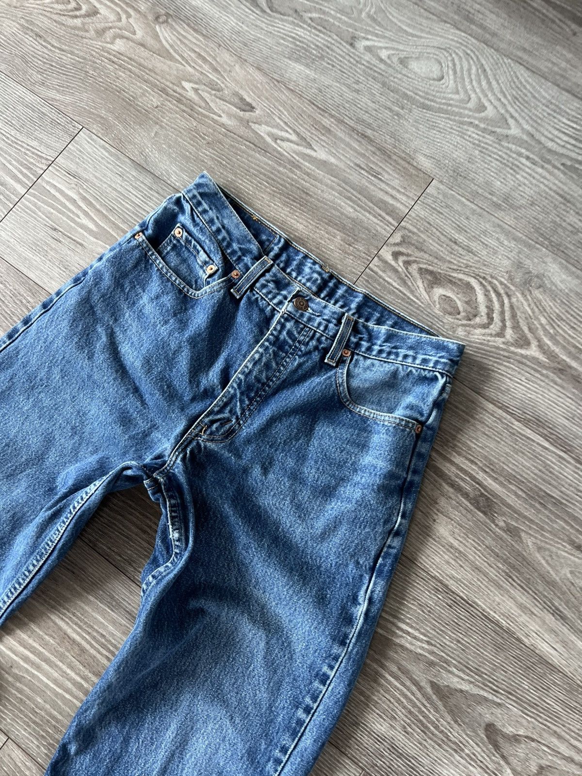 Levi's Vintage Levis Orange Tab Made in USA 90s Blue Denim Jeans Size US 32 / EU 48 - 16 Thumbnail