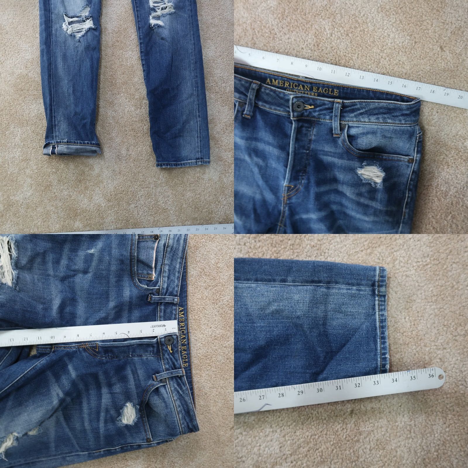 American Eagle Outfitters American Eagle Outfitters Jeans Men 32x34 Slim Straight Denim Button Fly 5-Pocket Zipper Size US 32 / EU 48 - 9 Thumbnail