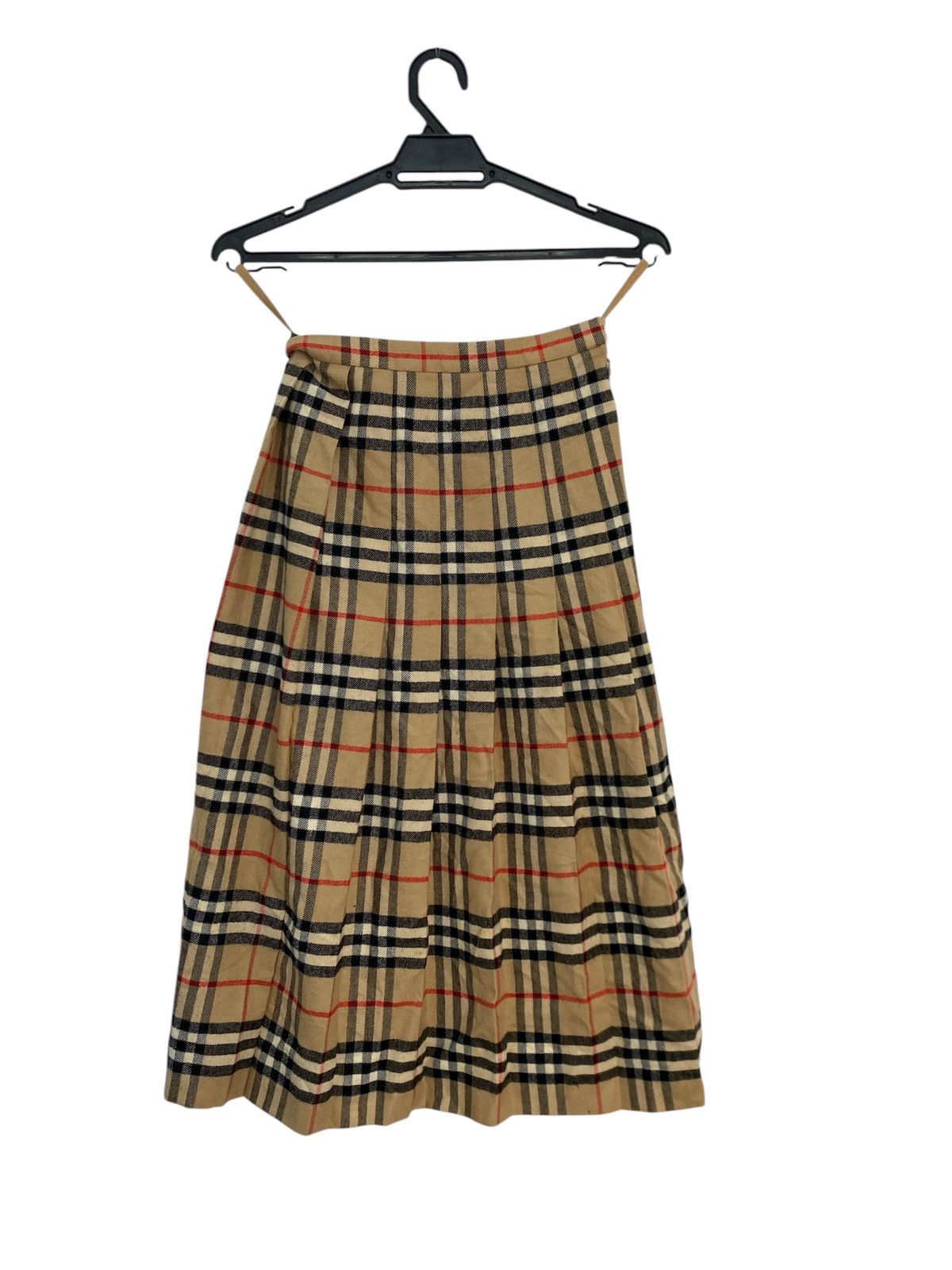Burberry VINTAGE BURBERRY’S LONDON CHECKERED WOOL MAXI SKIRT Size 25" / US 0 / IT 36 - 4 Thumbnail