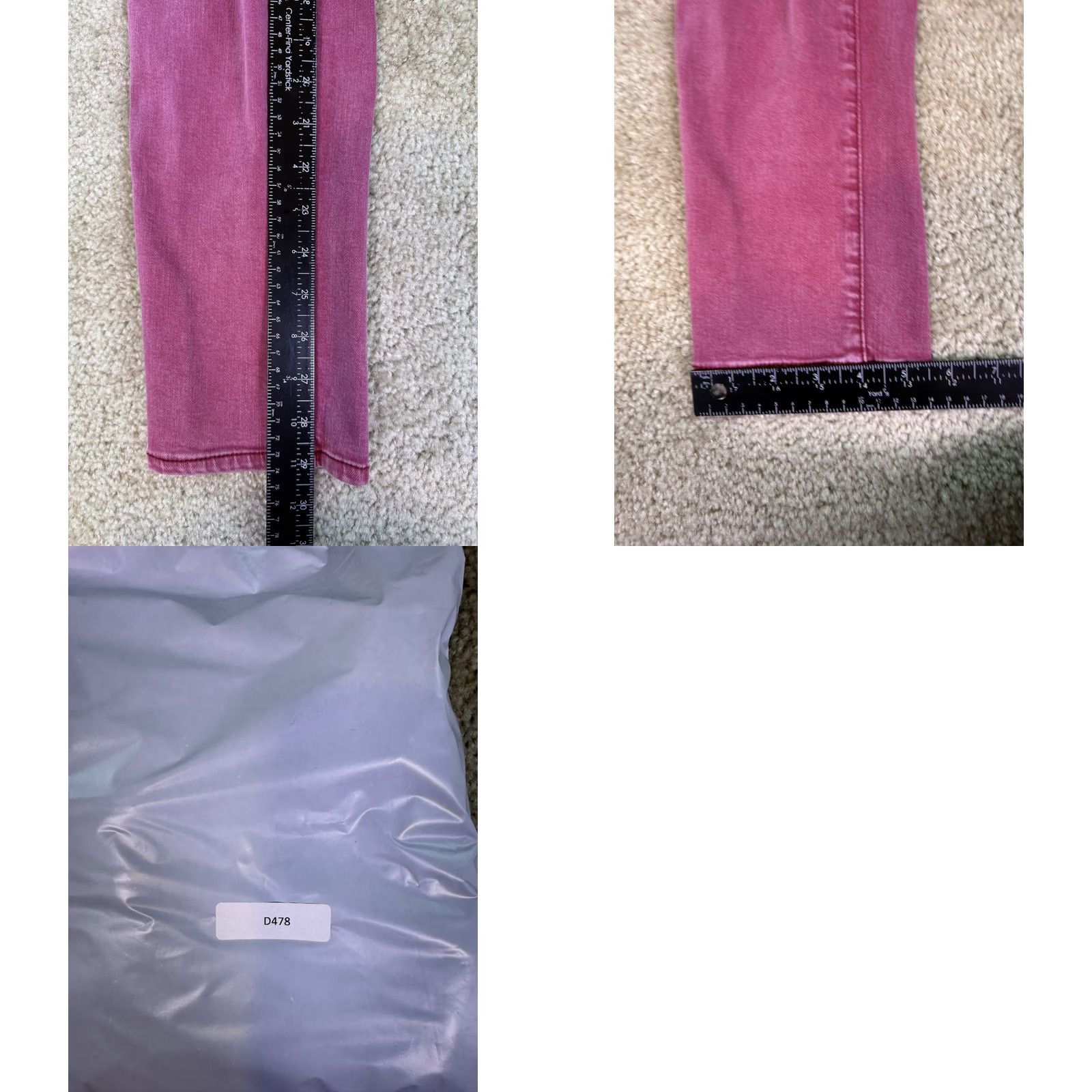 Denime Bullhead Pink Jegging Skinny Jeans Stretch Size 13 Skinniest D478 Size 34" / US 12 / IT 48 - 9 Thumbnail