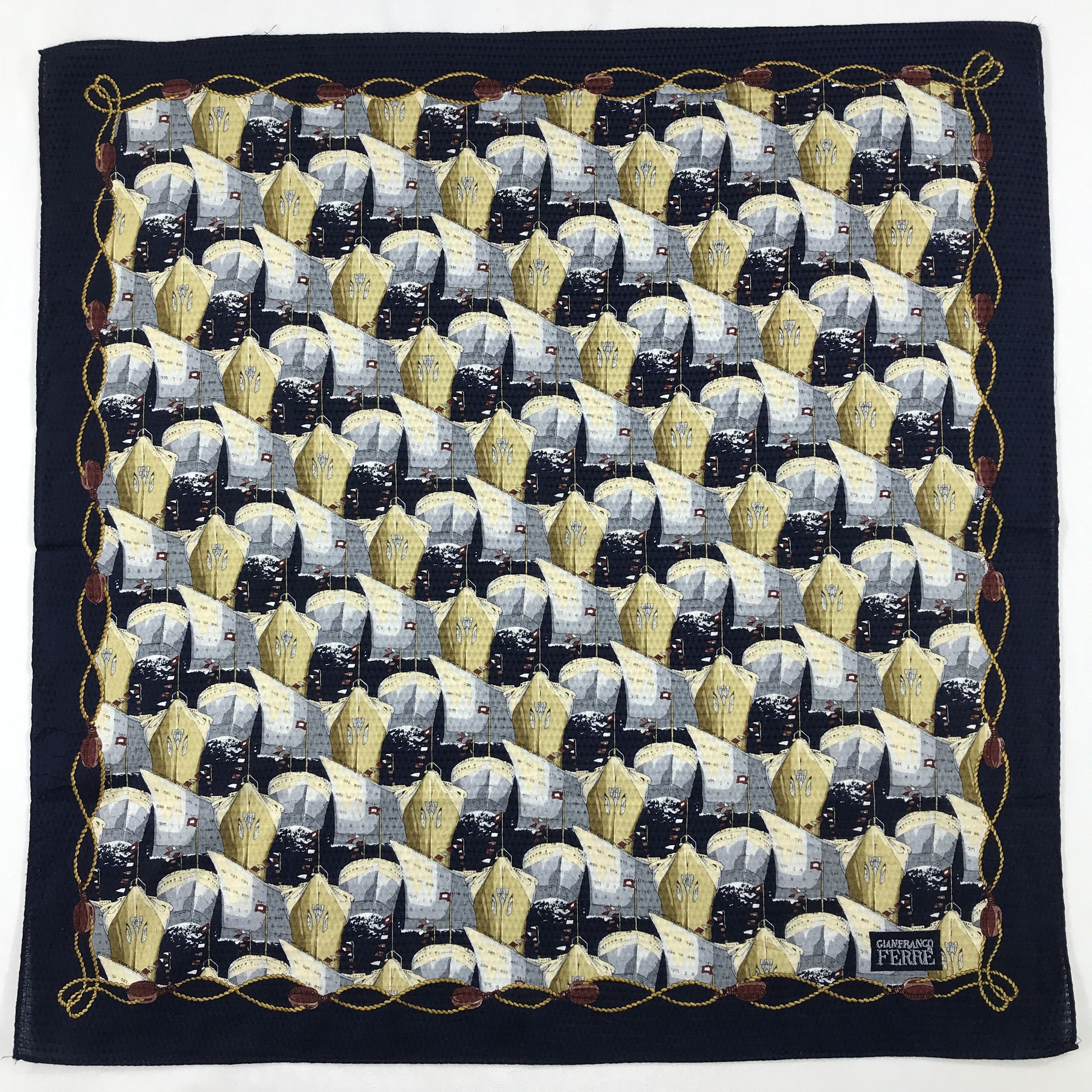 Gianfranco Ferre × Vintage Gianfranco Ferre Bandana / Handkerchief / Neckerchief -S1985 Size ONE SIZE - 1 Thumbnail