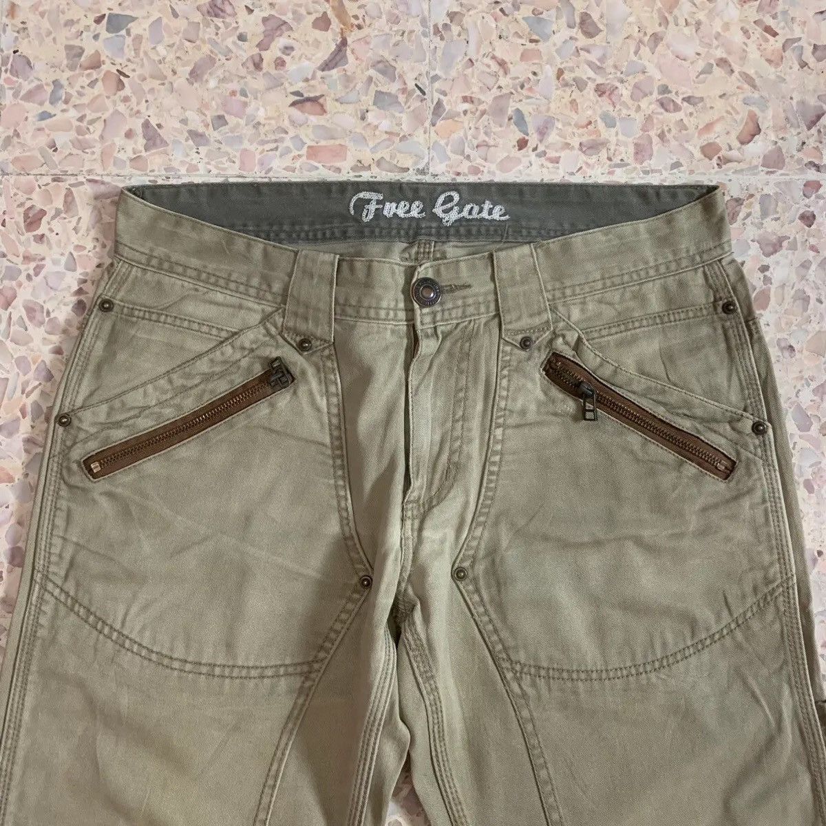 20471120 JAPANESE VINTAGE TROUSERS DOUBLE KNEE CINCH BACK CARPENTER Size US 32 / EU 48 - 3 Thumbnail
