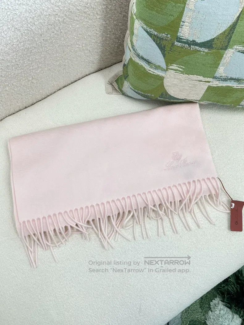 Loro Piana Loro Piana Pink cashmere fringed scarf Size ONE SIZE - 2 Thumbnail