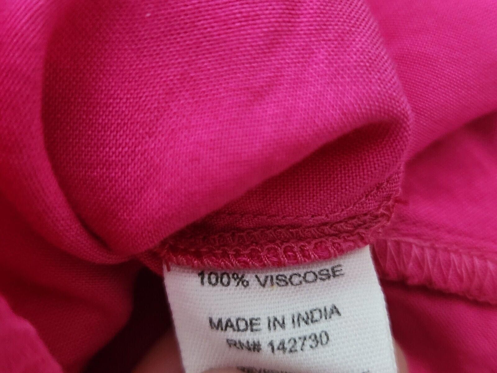 Ellesse Isa And Ella Top Medium Pink Floral Embroidered Boho Viscose Size M / US 6-8 / IT 42-44 - 6 Thumbnail