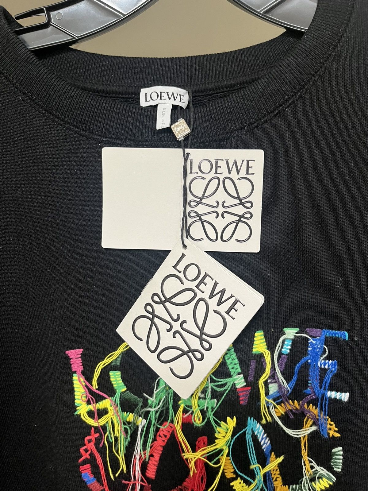 Loewe Loewe Multicolor Logo Thread Sweatshirt Sz L Size US L / EU 52-54 / 3 - 2 Thumbnail