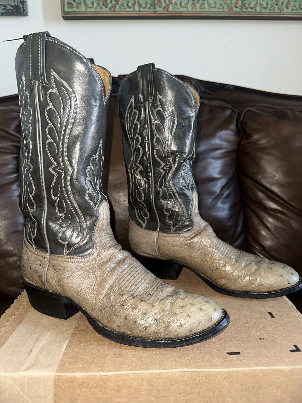 Tony Lama × Vintage Vintage Tony Lama Ostrich Boots Size US 9.5 / EU 42-43 - 3 Thumbnail