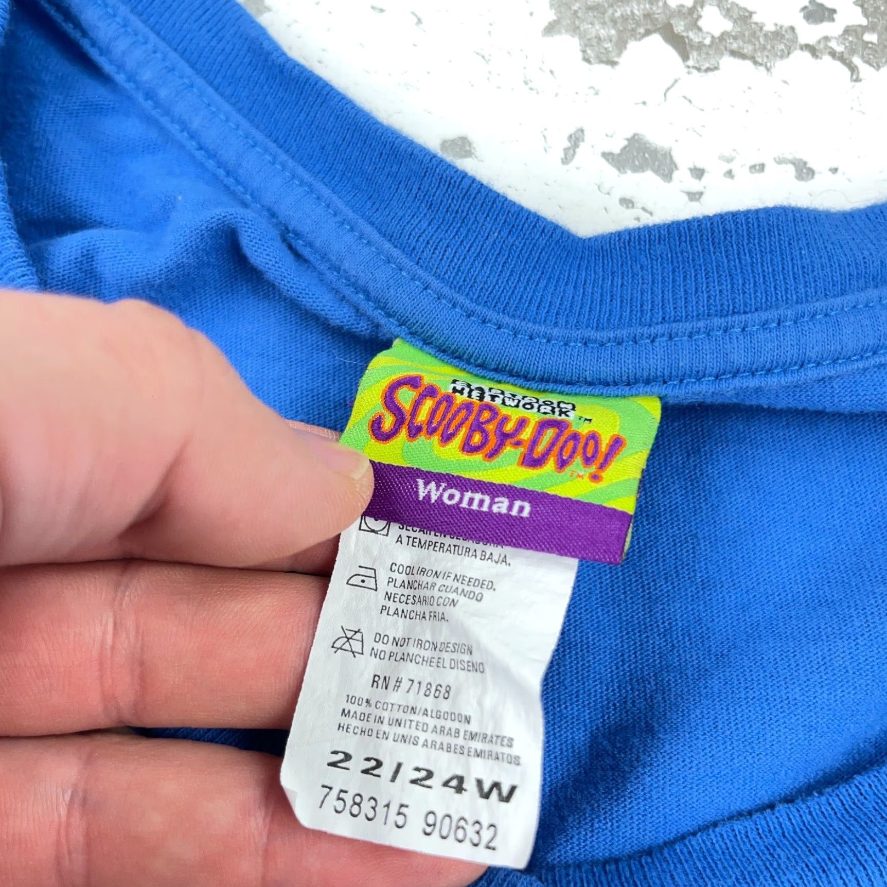 Doublet VINTAGE Scooby Doo Shirt Women 24W Blue 90s Y2K Double-Sided Ladies Top NS Size 4XL / US 24-26 - 3 Thumbnail