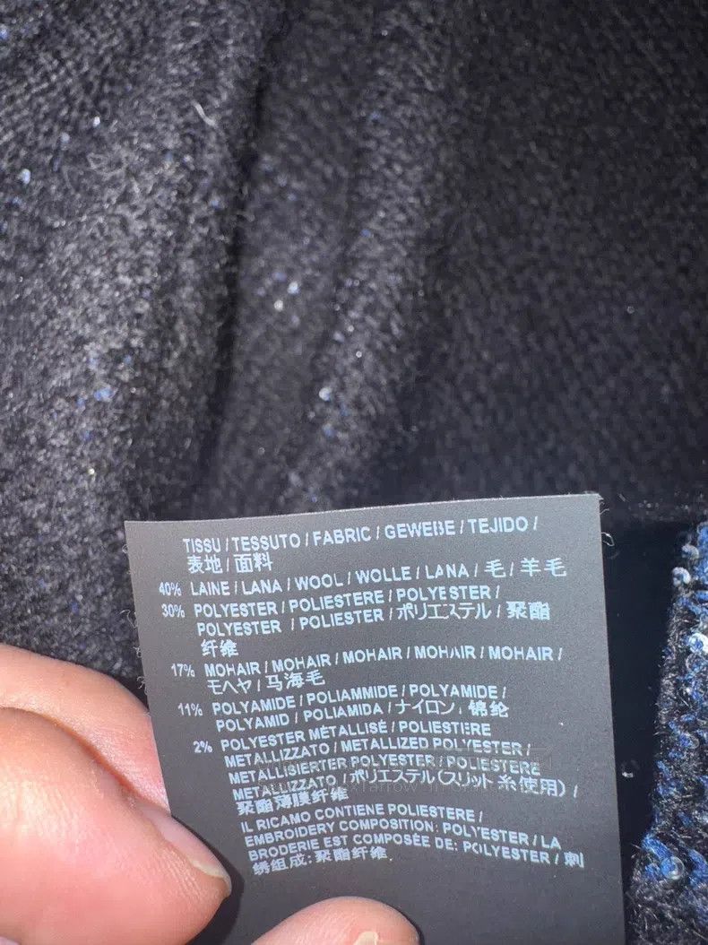Saint Laurent Paris Saint Laurent Paris Blue Scale Lightning Cardigan Size US M / EU 48-50 / 2 - 4 Thumbnail