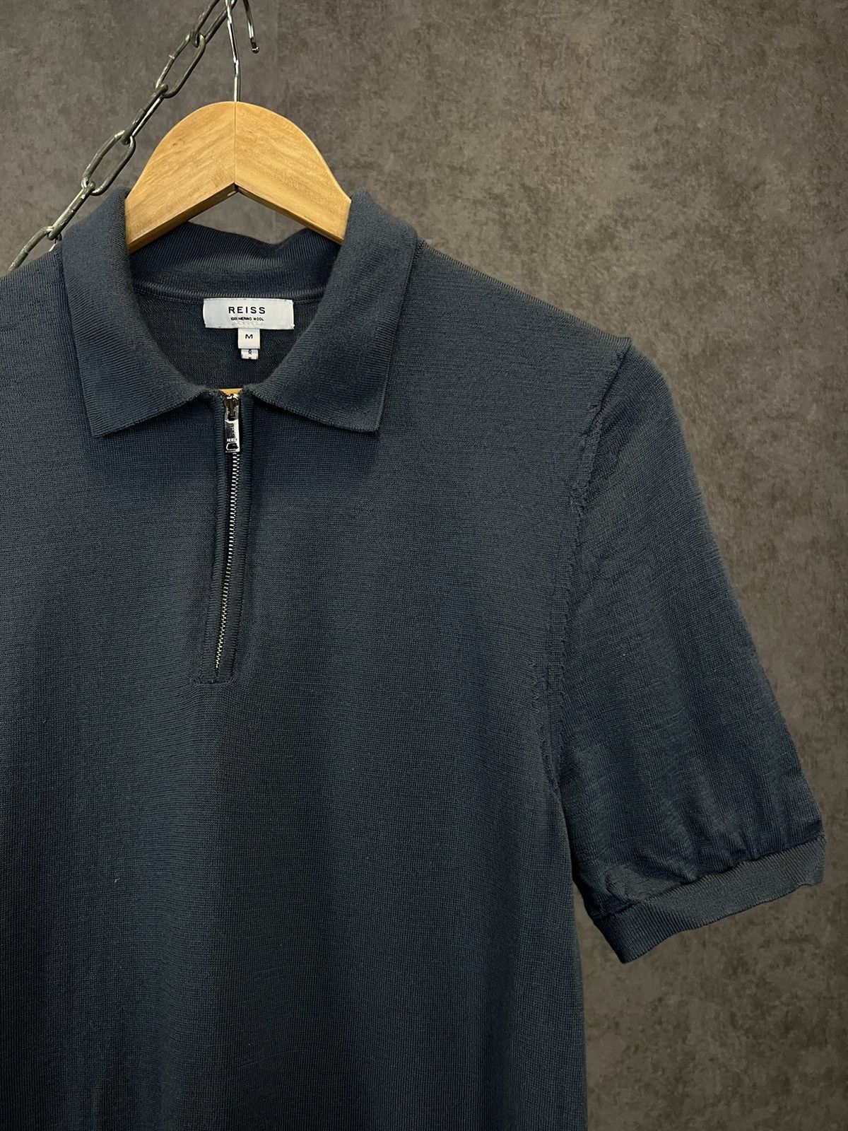 Reiss Reiss merino wool designer polo tee Size US M / EU 48-50 / 2 - 2 Thumbnail