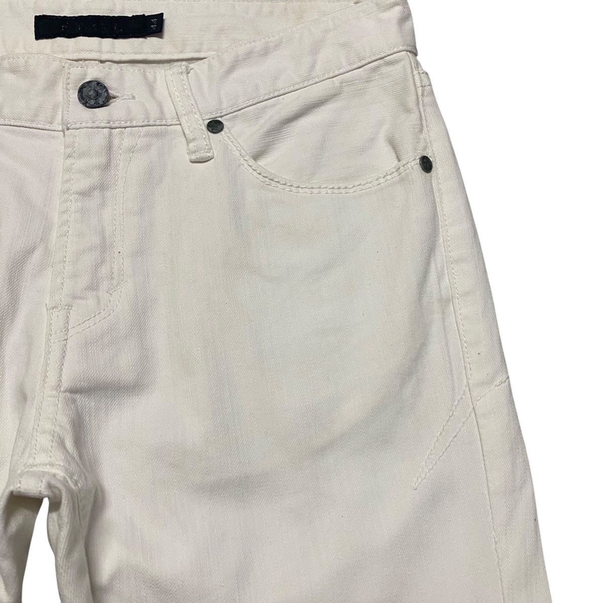 GOSTAR DE FUGA FUGA JAPAN White Denim Low Flare Jeans Size US 30 / EU 46 - 5 Thumbnail