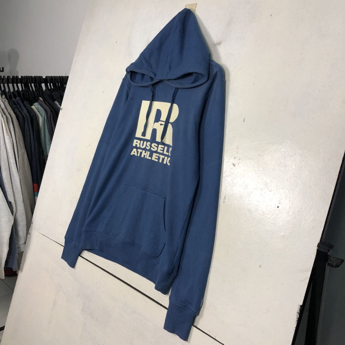 Japanese Brand 📌Vintage Hoodie Pull Over Russell Athletic Big Logo Size US L / EU 52-54 / 3 - 4 Thumbnail