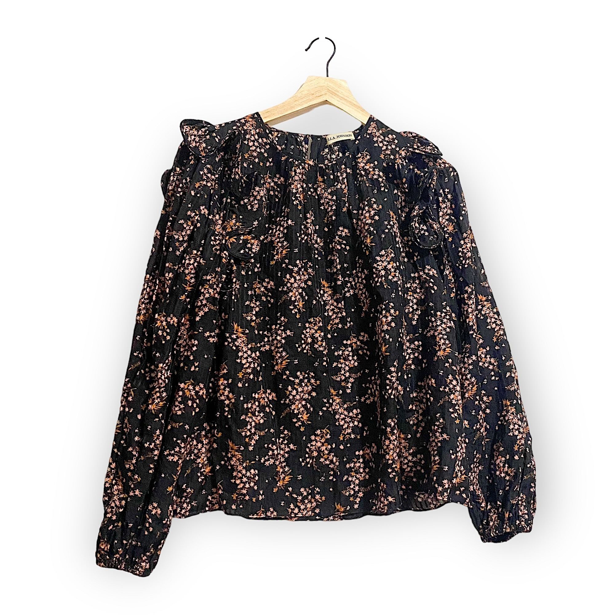 Ulla Johnson Ulla Johnson Medine Floral Balloon Sleeve Blouse, Size 2, Je Size XS / US 0-2 / IT 36-38 - 1 Thumbnail