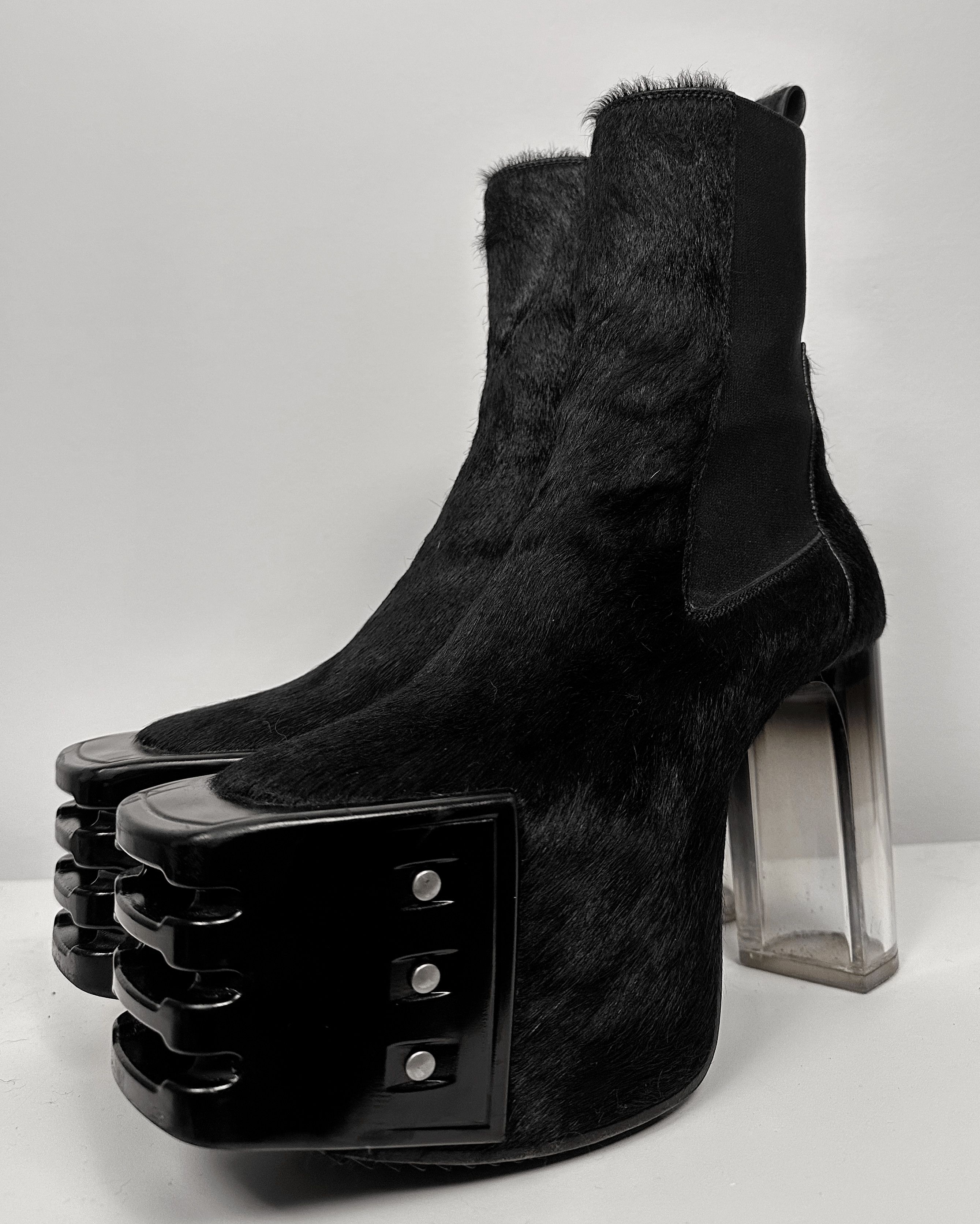 Rick Owens Ponyhair Kiss Heel boots