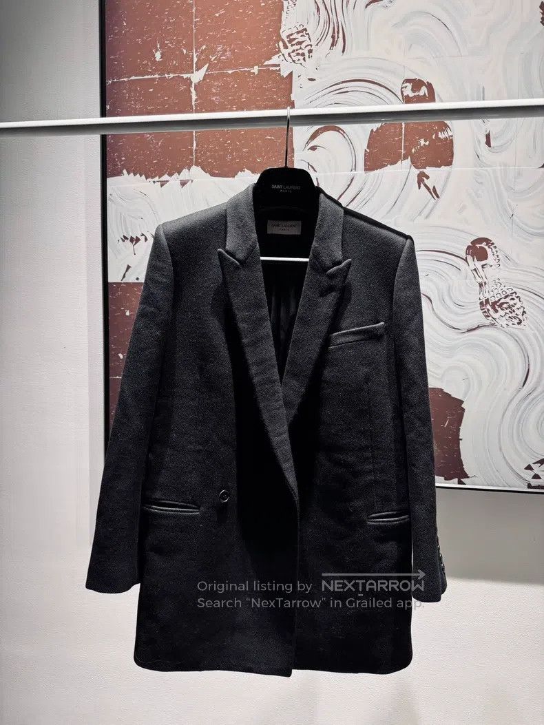 Saint Laurent Paris Saint Laurent Paris Wool Tuxedo Jacket Size XXS / US 00 / IT 34 - 1 Thumbnail