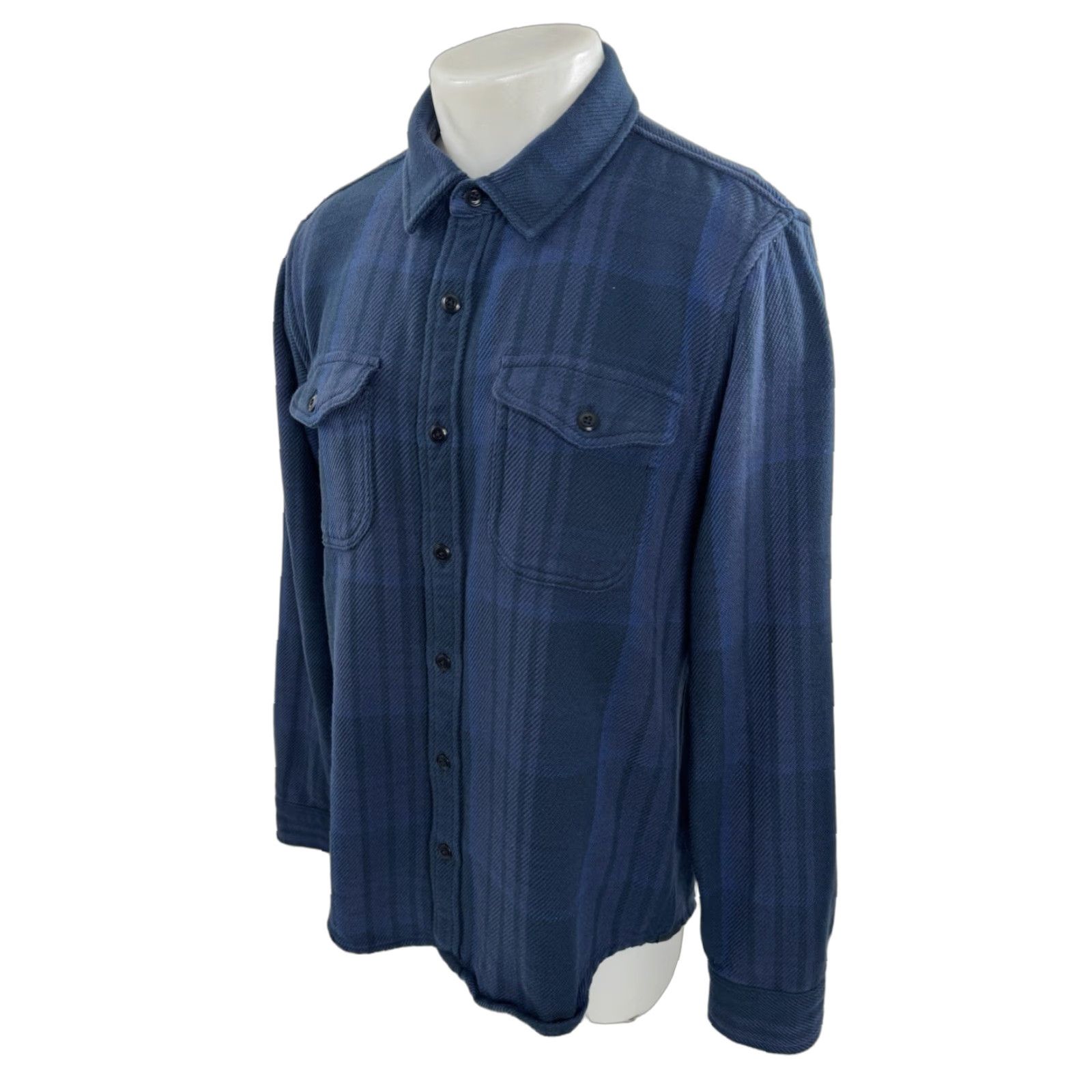 Outerknown OUTERKNOWN Shirt Mens L Blue Plaid Flannel Button-Up Heavy Duty Jacket? Size US L / EU 52-54 / 3 - 1 Thumbnail