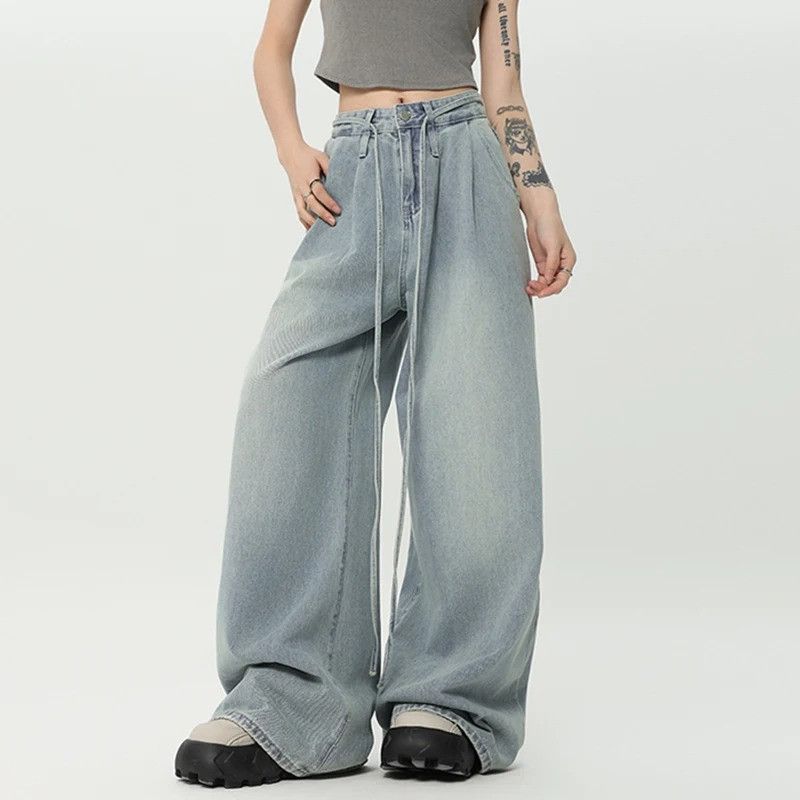 Jean × Vintage Drawstring Casual Denim Size US 32 / EU 48 - 1 Thumbnail