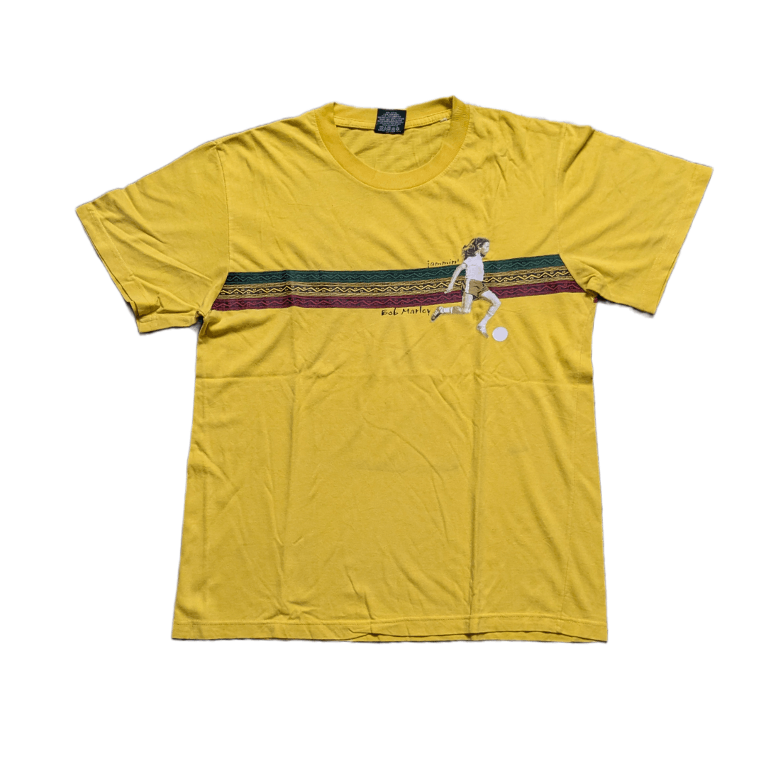 Bob Marley × Vintage × Zion Rootswear VINTAGE ZION 00'S BOB MARLEY FOOTBALL TEE Size US M / EU 48-50 / 2 - 1 Thumbnail
